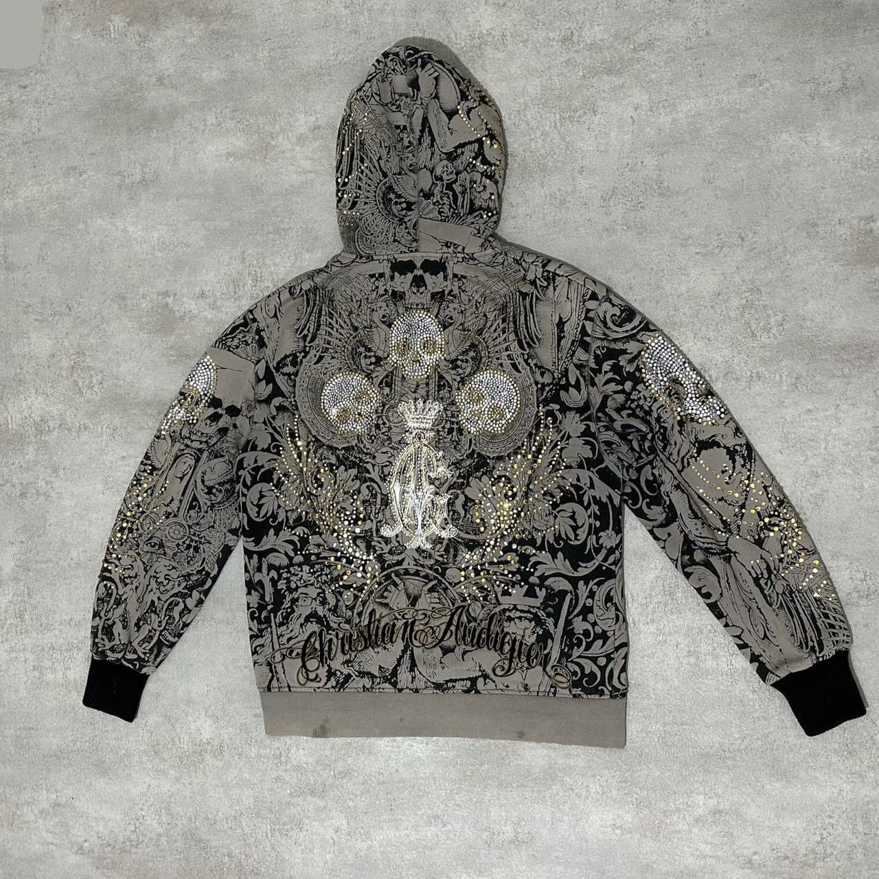 Christian Audigier × Ed Hardy VINTAGE CHRISTIAN AUDIGER GEM INSIDE OUT EMBROIDERY HOODIE Size US L / EU 52-54 / 3 - 5 Thumbnail