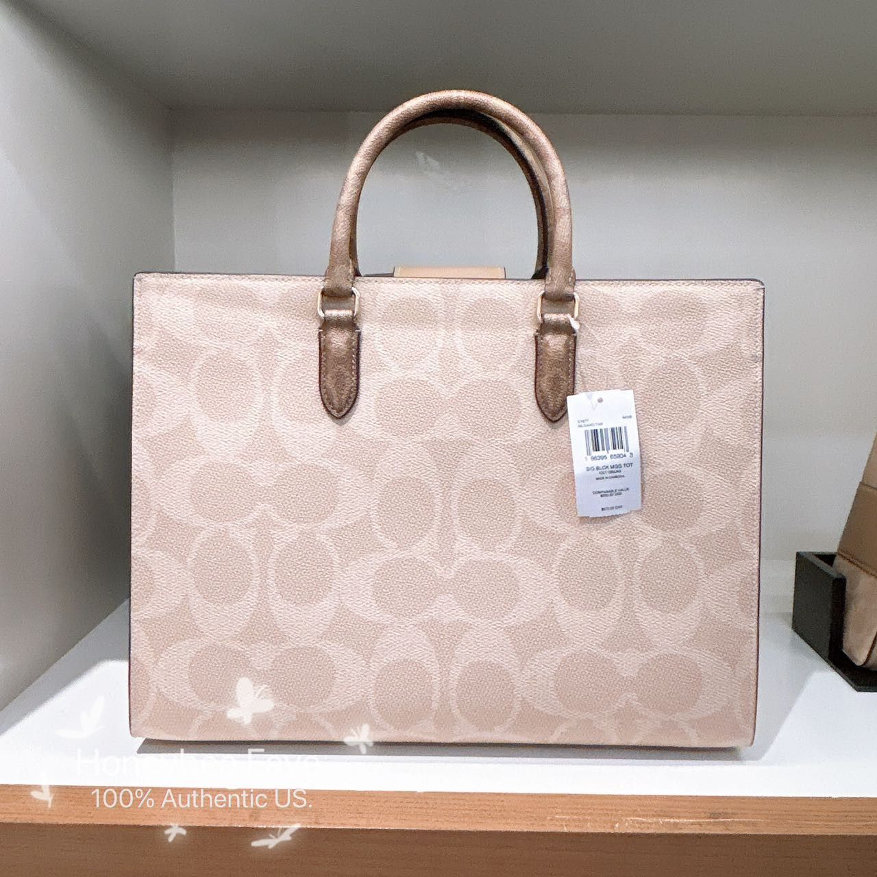 Coach Maggie Tote Bag In Blocked Signature Canvas CY677 Size ONE SIZE - 4 Thumbnail