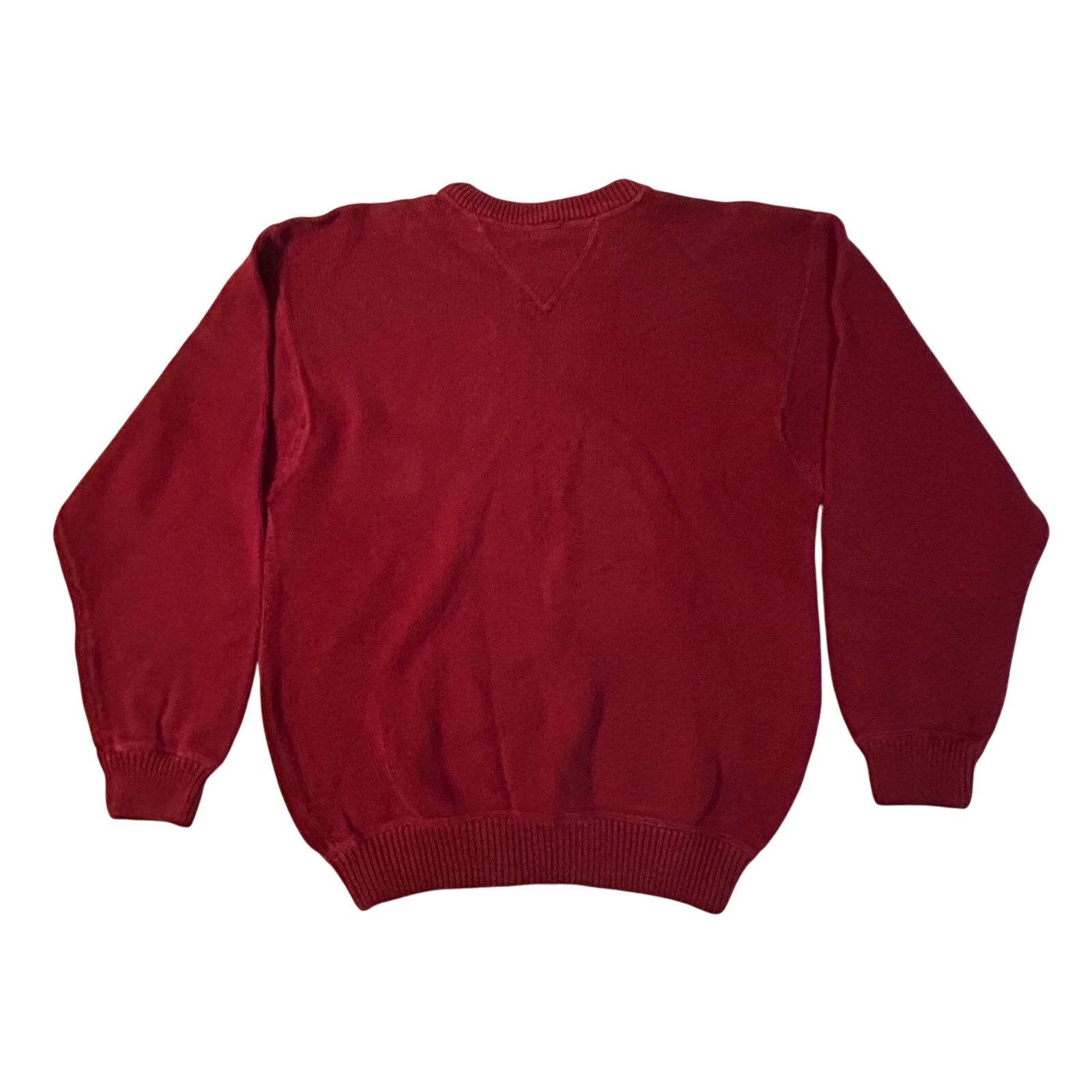 Tommy Hilfiger Rare 90s Tommy Hilfiger Maroon Heavy Weight Sweater Size L Size US L / EU 52-54 / 3 - 2 Thumbnail