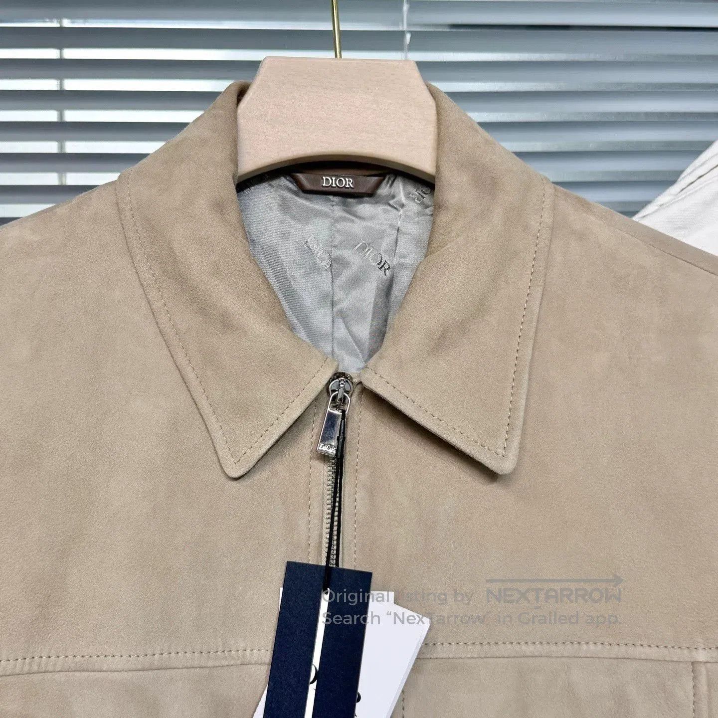 Dior Dior Beige Leather Jacket with Zip. Size US M / EU 48-50 / 2 - 3 Thumbnail