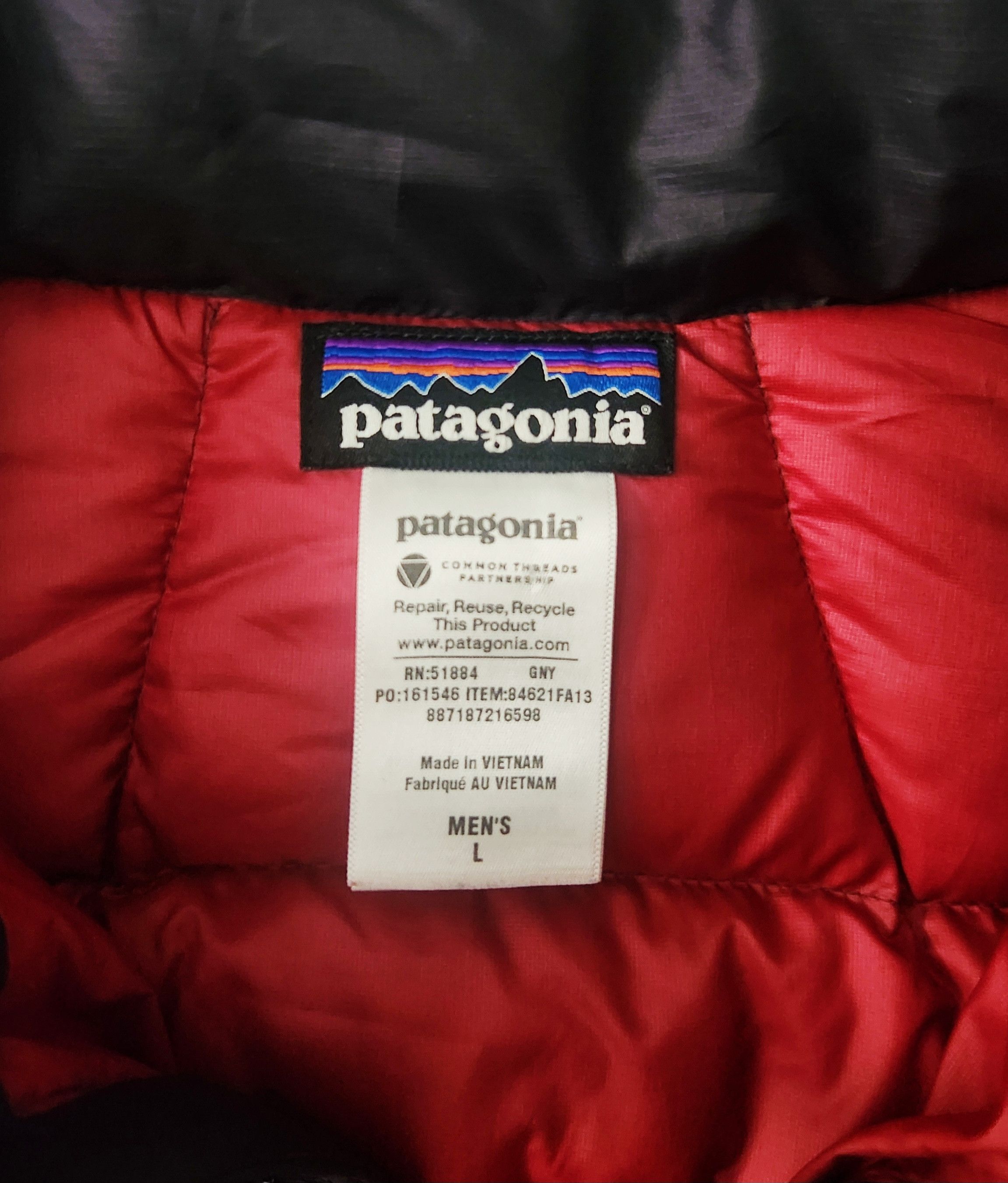 Patagonia Patagonia Purple Full Zipped Pockets Goose Down Puffer Vest Size US L / EU 52-54 / 3 - 8 Thumbnail