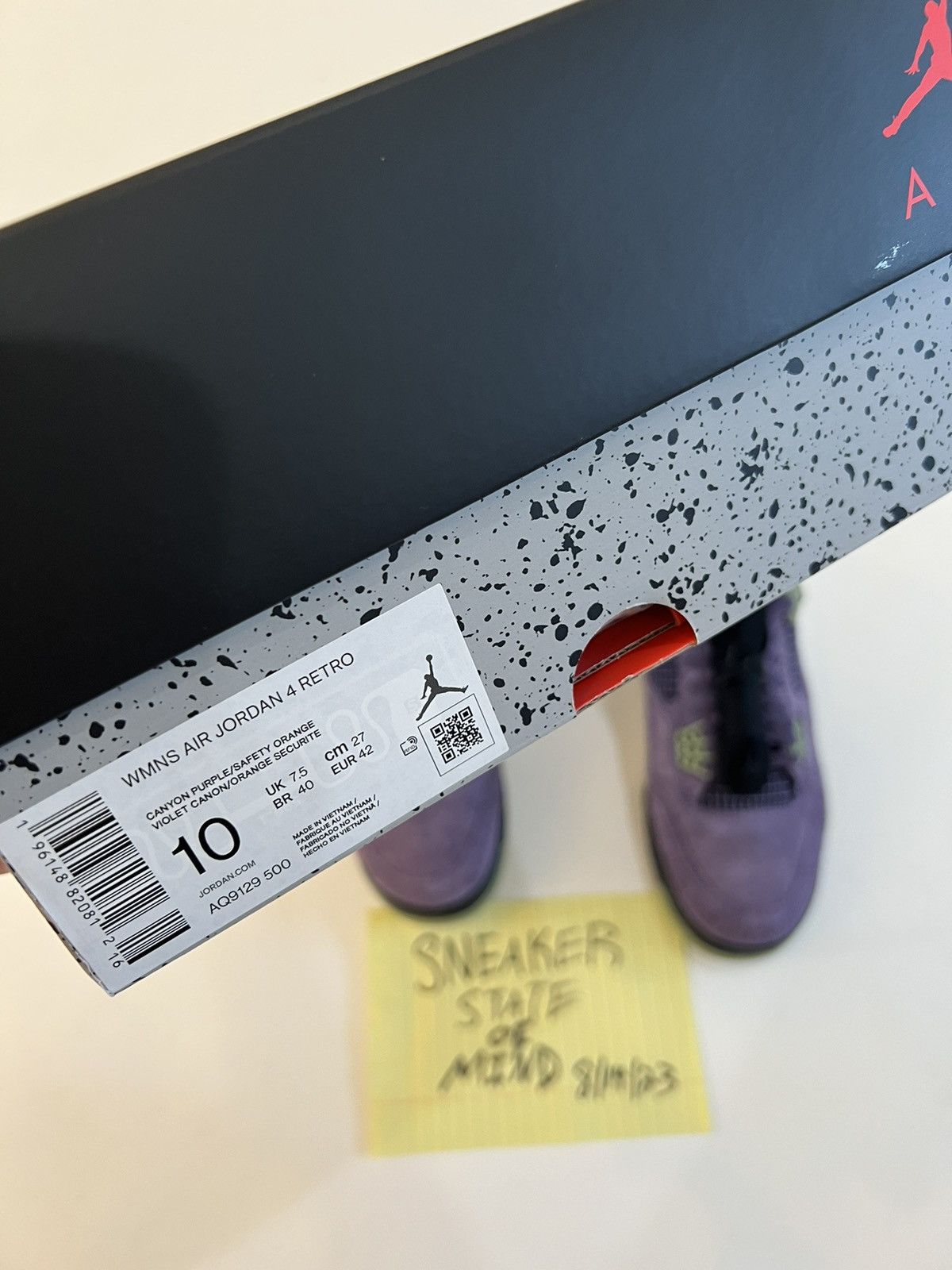 Jordan Brand × Nike BRAND NEW JORDAN 4 “PURPLE CANYON” MENS: 8.5 WOMENS: 10 Size US 8.5 / EU 41-42 - 8 Thumbnail