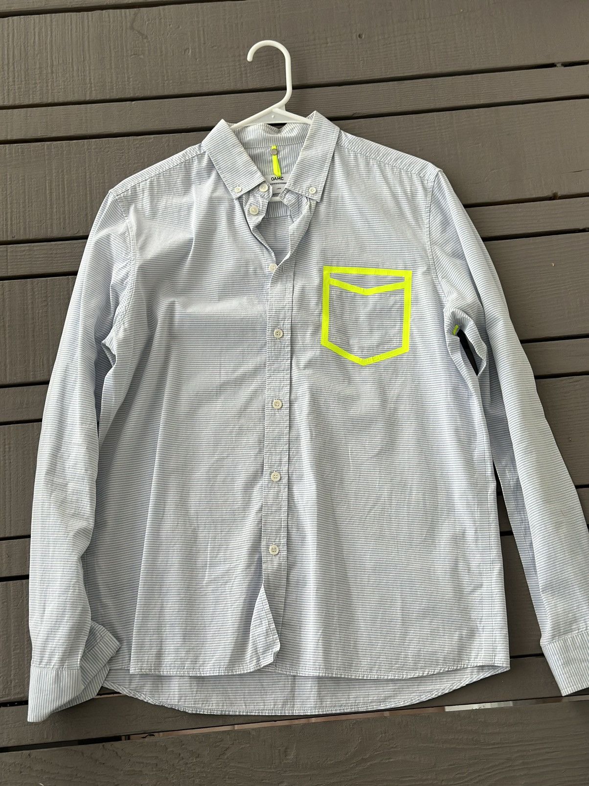 OAMC Striped Shirt w/ Neon Pocket Piping sz L Size US L / EU 52-54 / 3 - 1 Preview