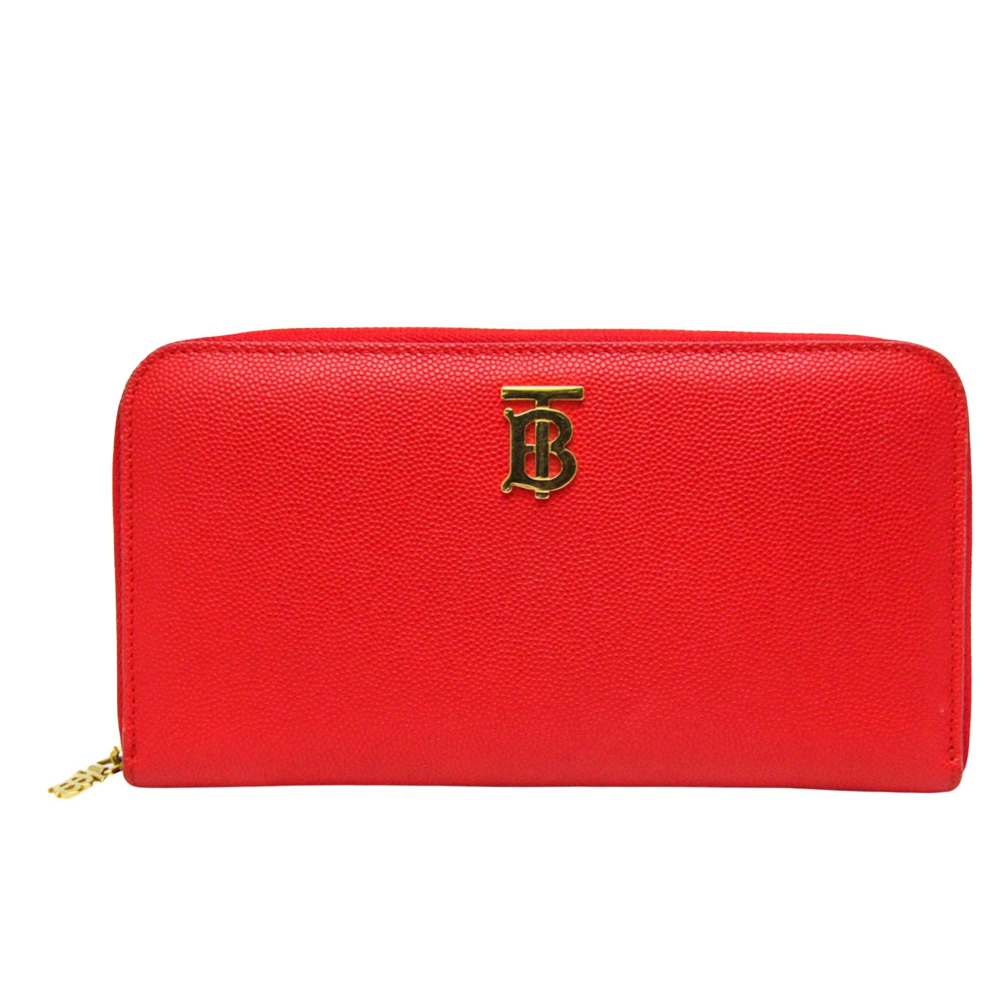 Burberry Tb Red Leather Wallet (Pre-Owned) Size ONE SIZE - 1 Thumbnail