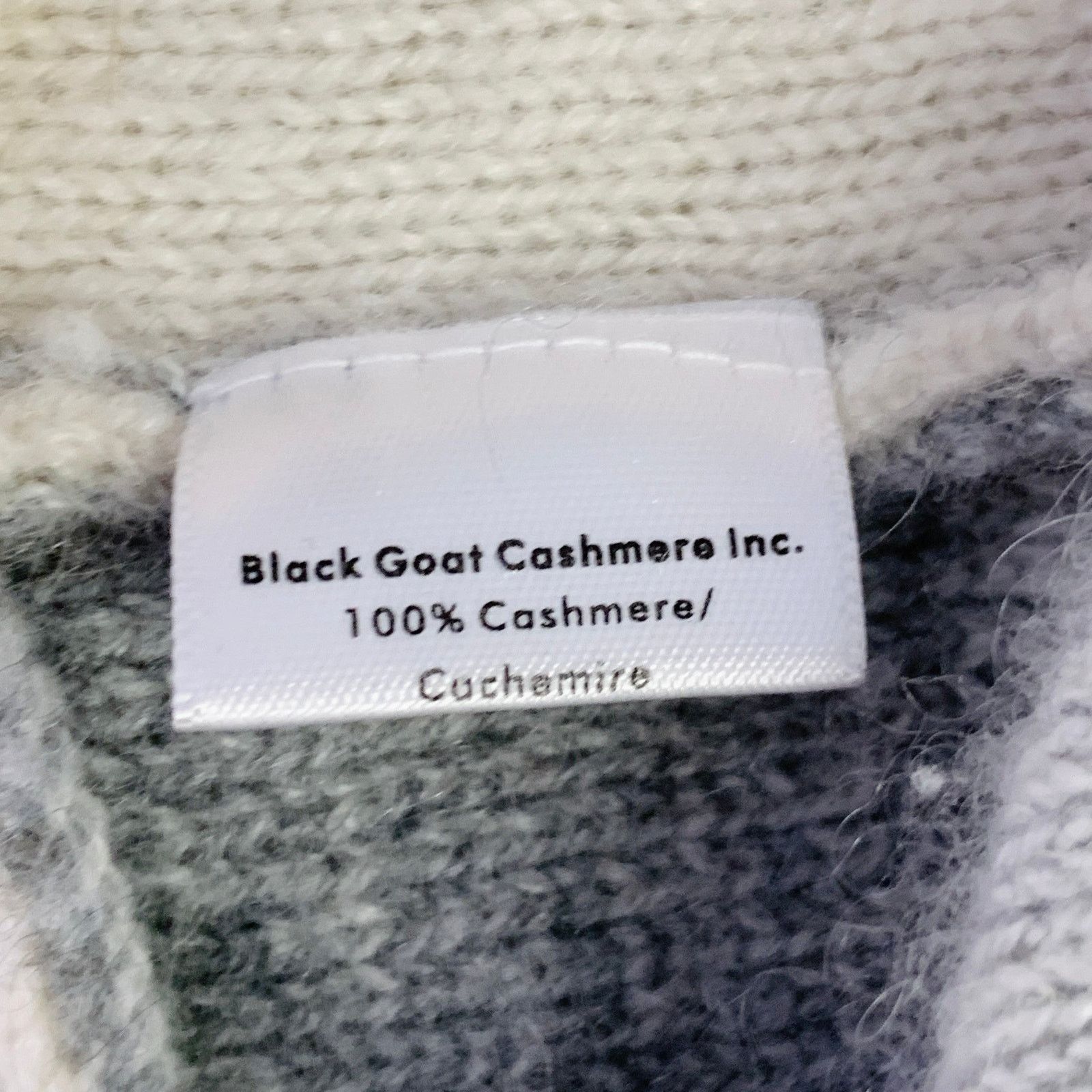 Other BLACK GOAT M Grey Cream Cashmere Stripe Open Front Cardigan Size M / US 6-8 / IT 42-44 - 5 Thumbnail