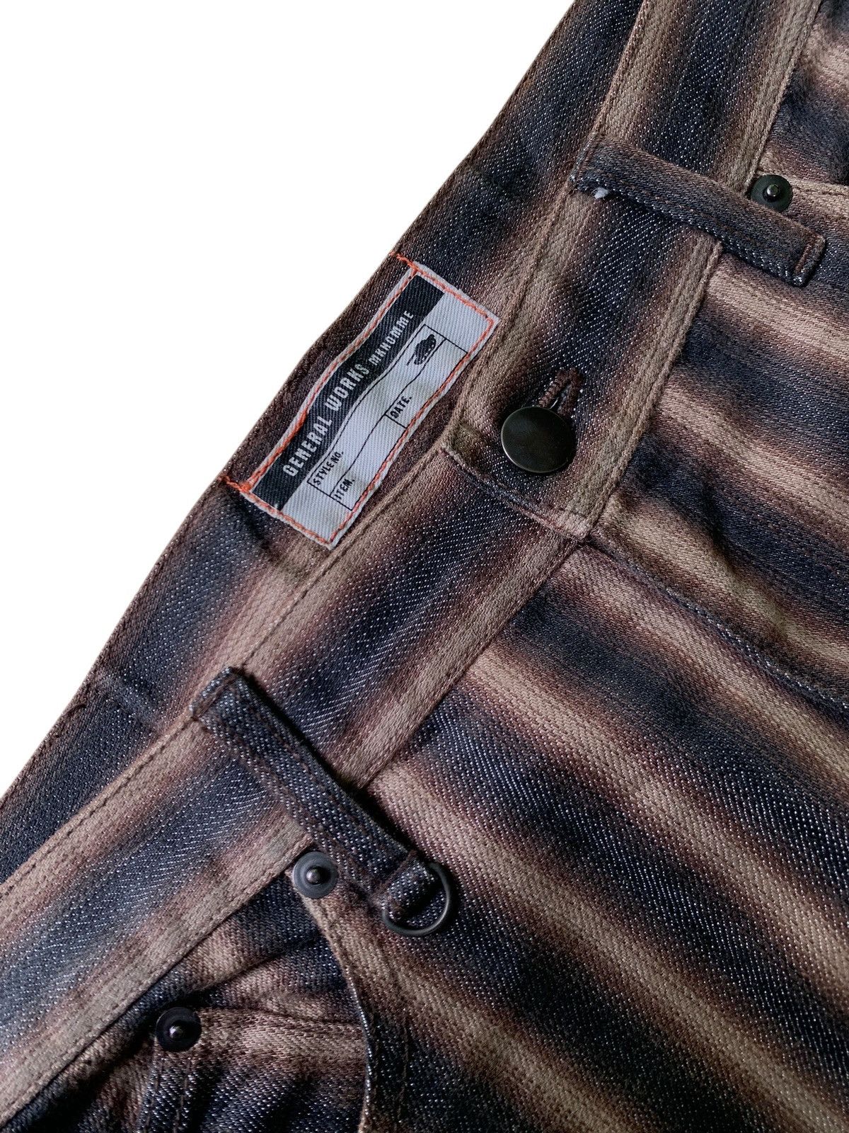 Tornado Mart 2000s Michel klein homme flare striped pants Size US 31 - 7 Thumbnail