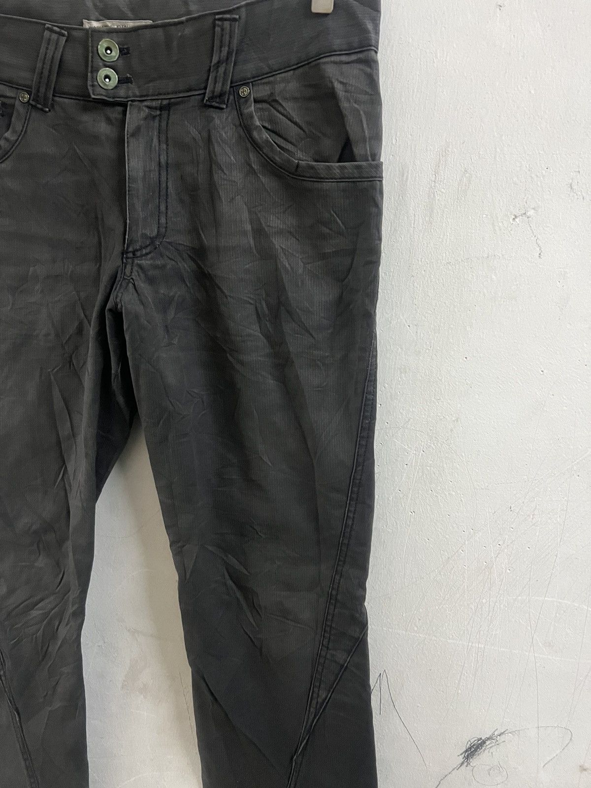 Designer × Japanese Brand BLACK FADED MK MICHEL KLIEN HOMME COTTON PANT Size US 32 / EU 48 - 3 Thumbnail
