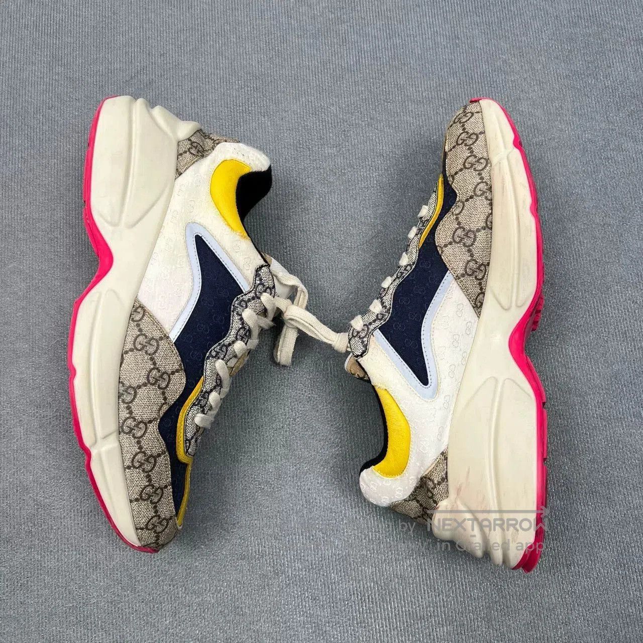 Gucci Gucci Rhyton GG Monogram Chunky Sneakers. Size US 10 / EU 43 - 5 Thumbnail