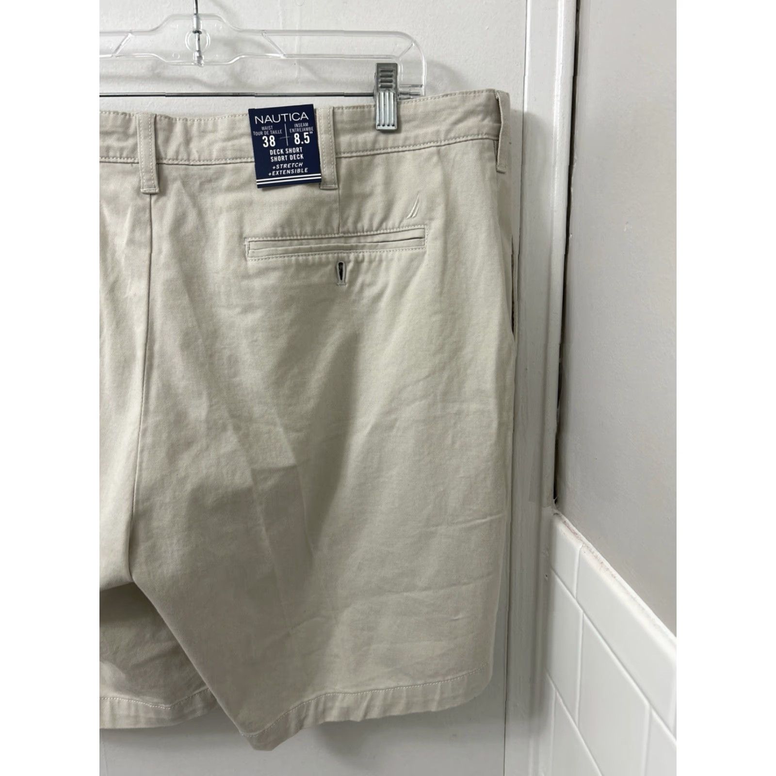 Nautica Nautica Deck Shorts Beige Classic Fit Stretch 8.5" Inseam NWT Size 38 Men Casual Chino Flat Front Pocket Size US 38 / EU 54 - 4 Thumbnail