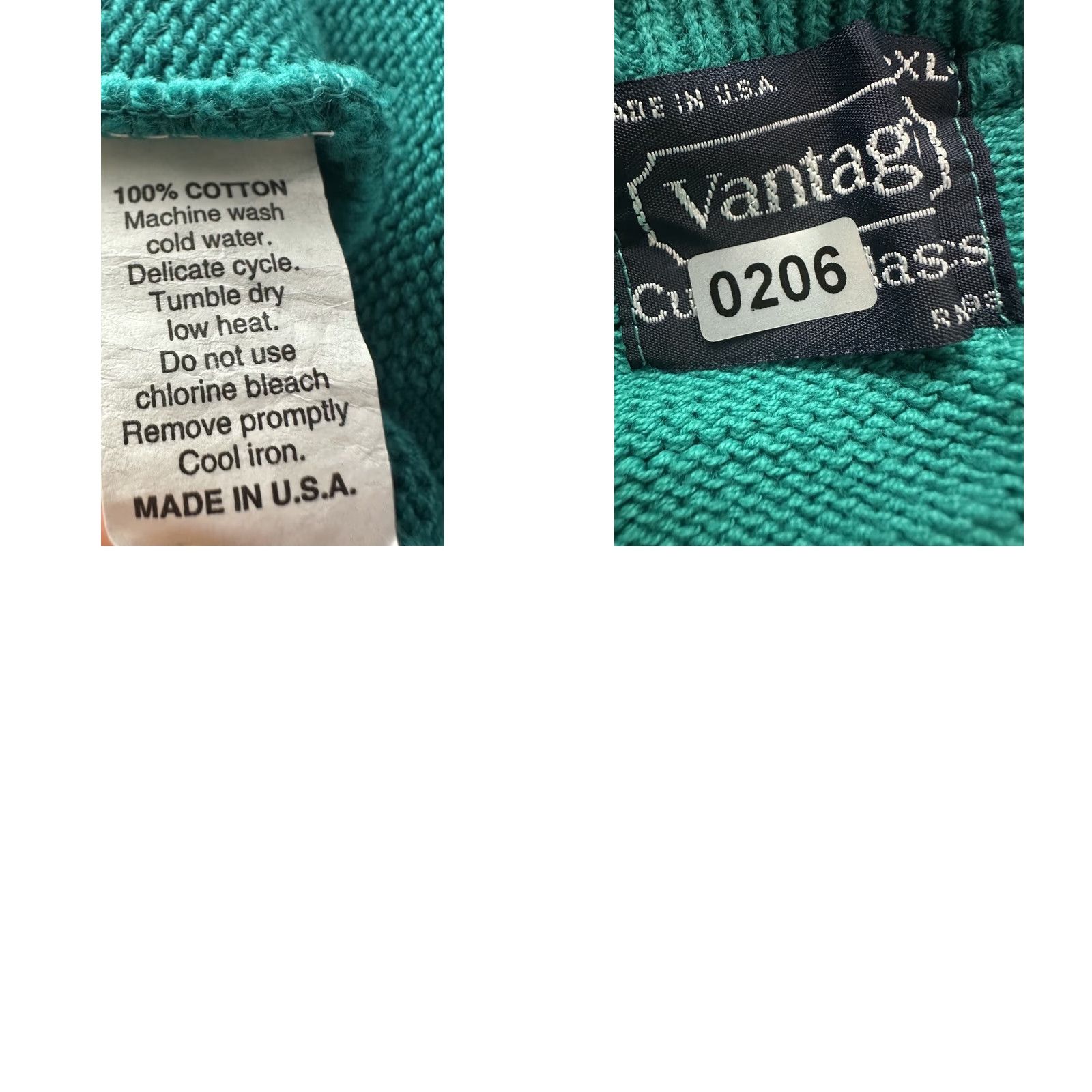 Vintage VINTAGE Vantage Teal Green Cotton Pullover Sweater - Mens XL, Long Sleeve, Knit, V-Neck, 80s Preppy Dad Grunge Retro Size US XL / EU 56 / 4 - 9 Thumbnail