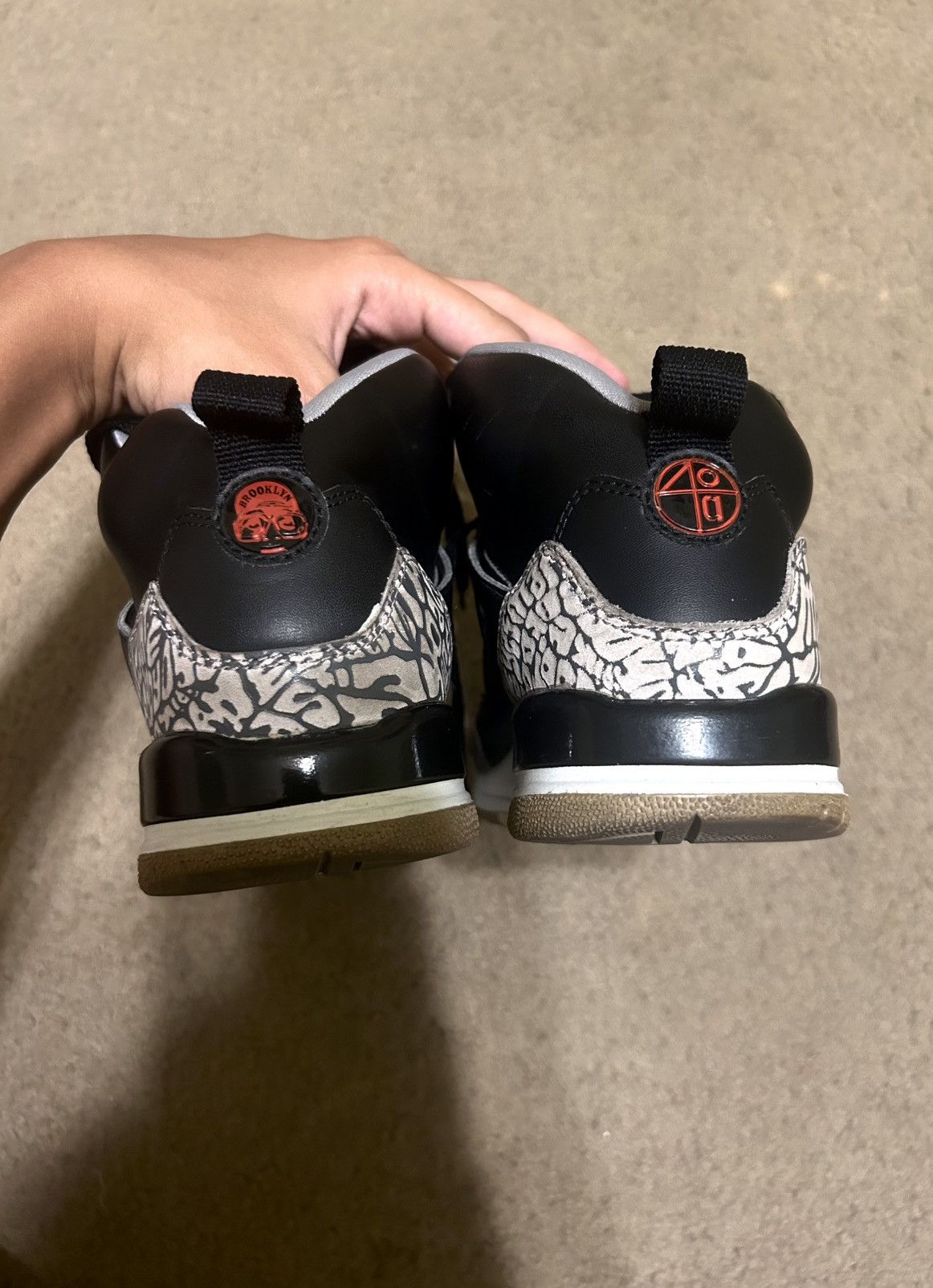 Jordan Brand Nike Air Jordan Spizike Black Cement (Used) Size US 7 / EU 40 - 3 Thumbnail