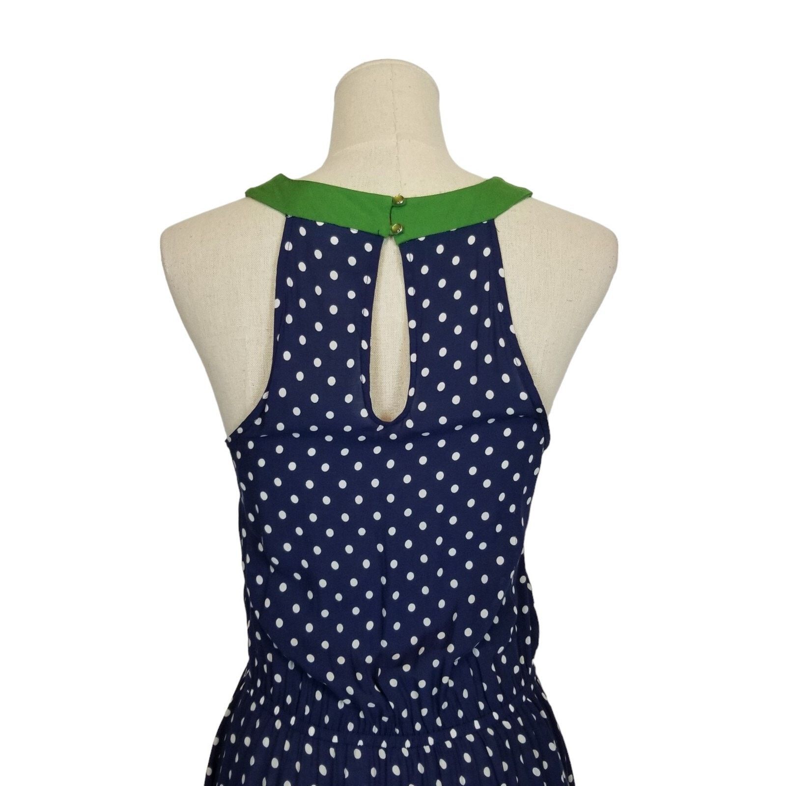 Anthropologie Anthropologie Lilka Polka Dot Dress Navy Blue Small Size S / US 4 / IT 40 - 5 Thumbnail