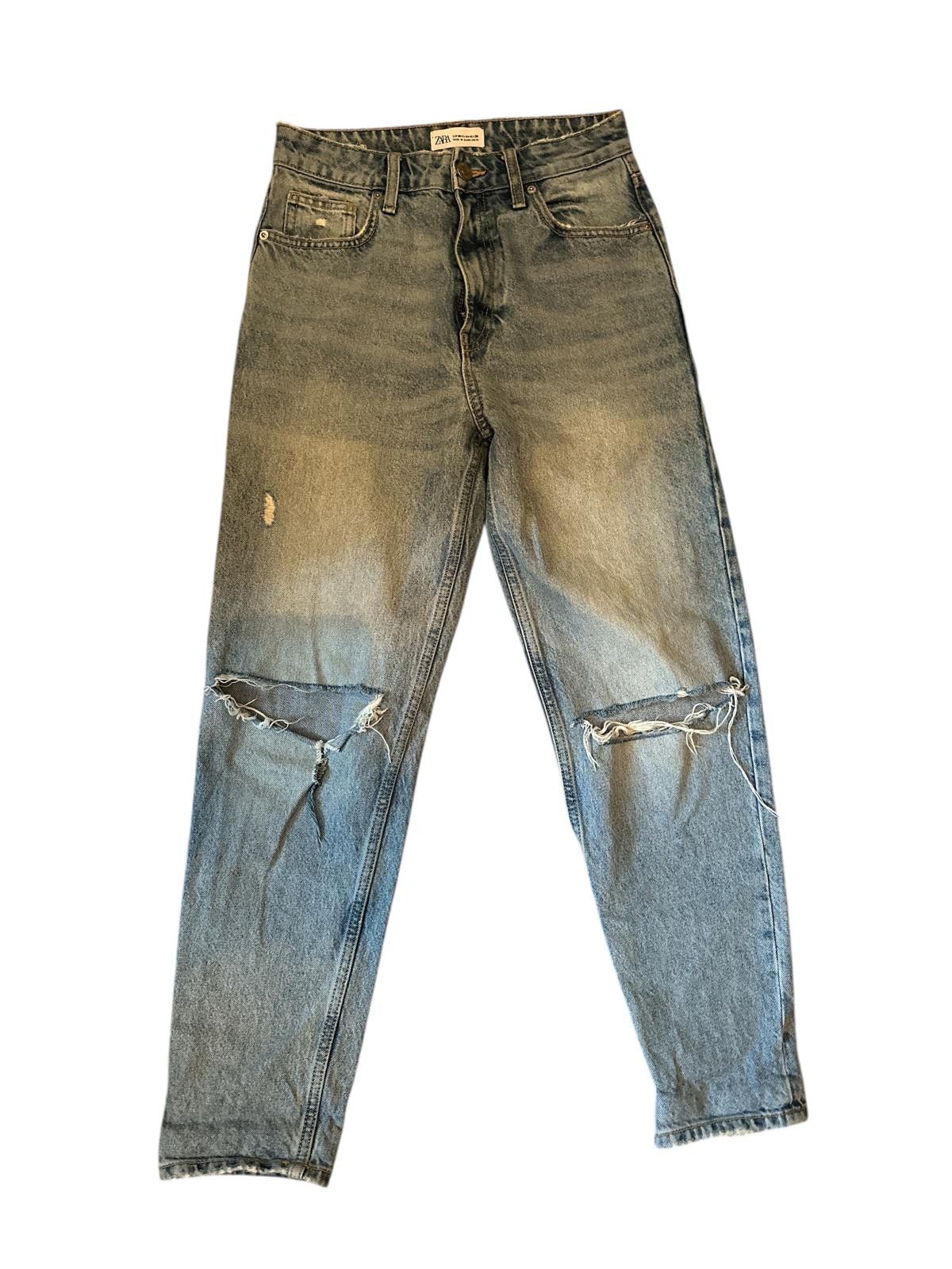 Zara ZARA Distressed Denim Jeans Size 4 Size 27" / US 4 / IT 40 - 1 Thumbnail
