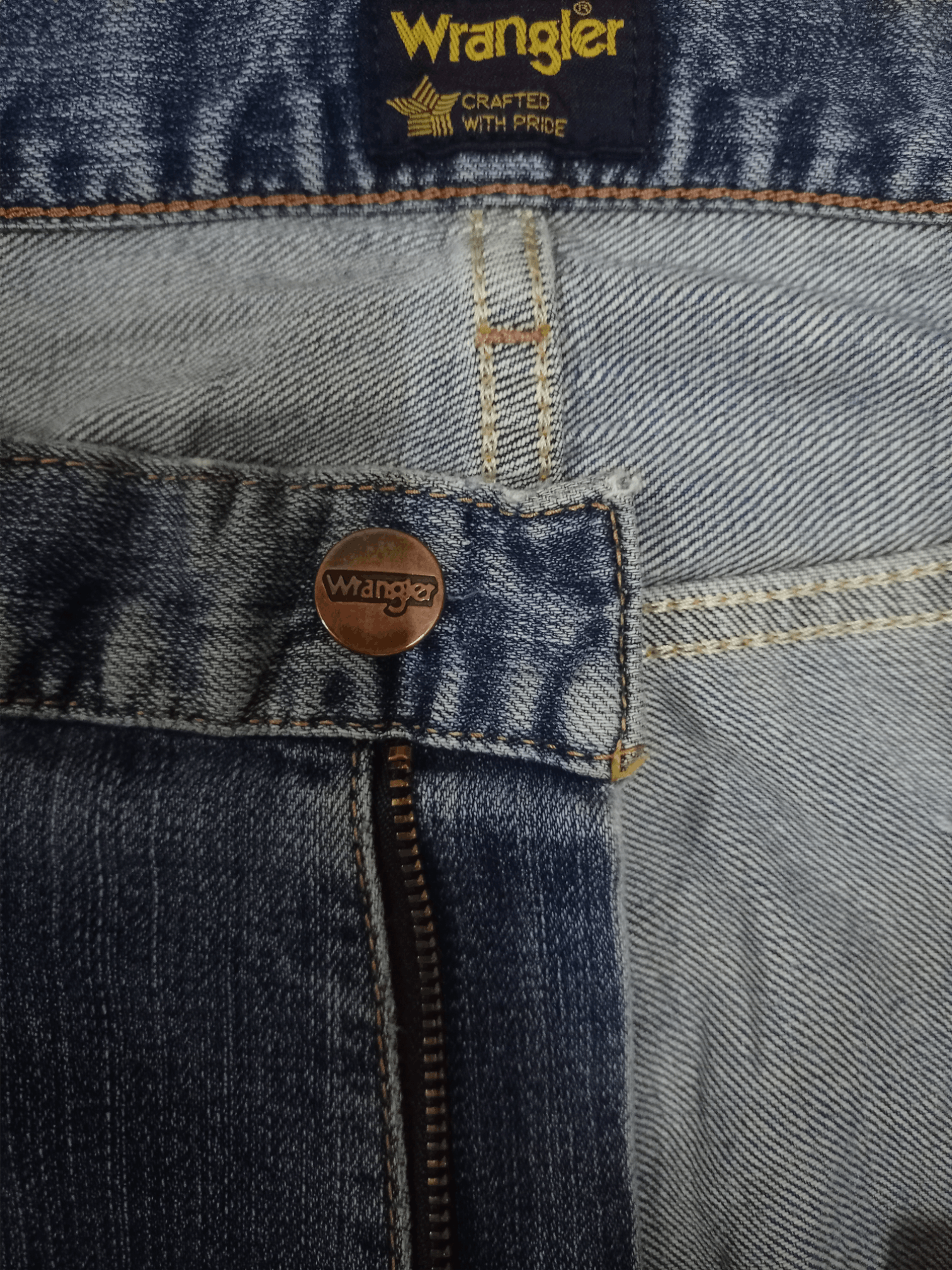 Wrangler SALES 🔥 Vintage Wrangler Blue Wash Distressed Denim Jeans Size US 35 - 3 Thumbnail