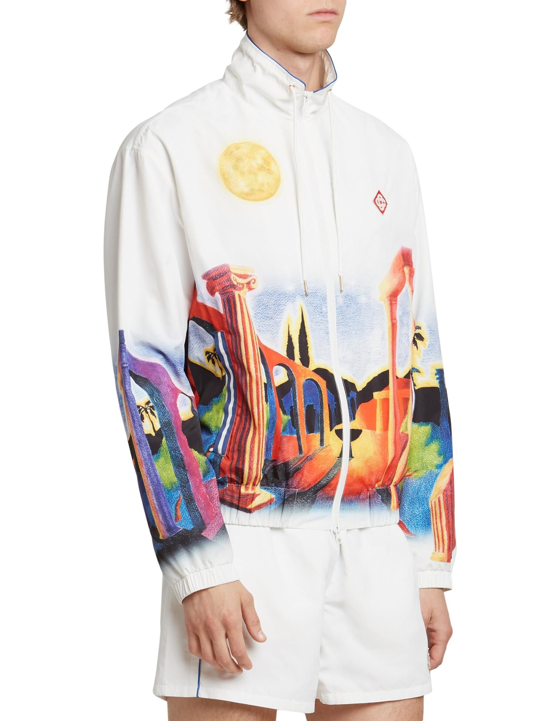 Casablanca os11x0725 Printed Windbreaker Jacket in Multicolor Size US L / EU 52-54 / 3 - 3 Thumbnail