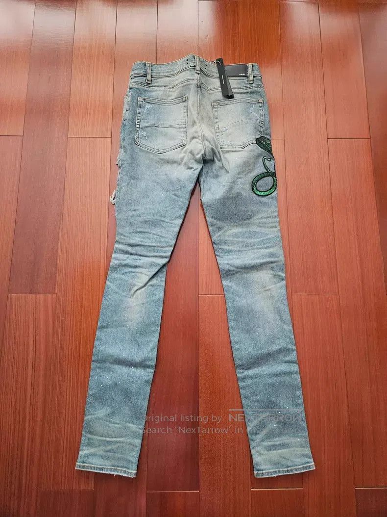 Amiri Amiri Classic Embroidered Patchwork Denim Pants Size US 32 / EU 48 - 2 Thumbnail