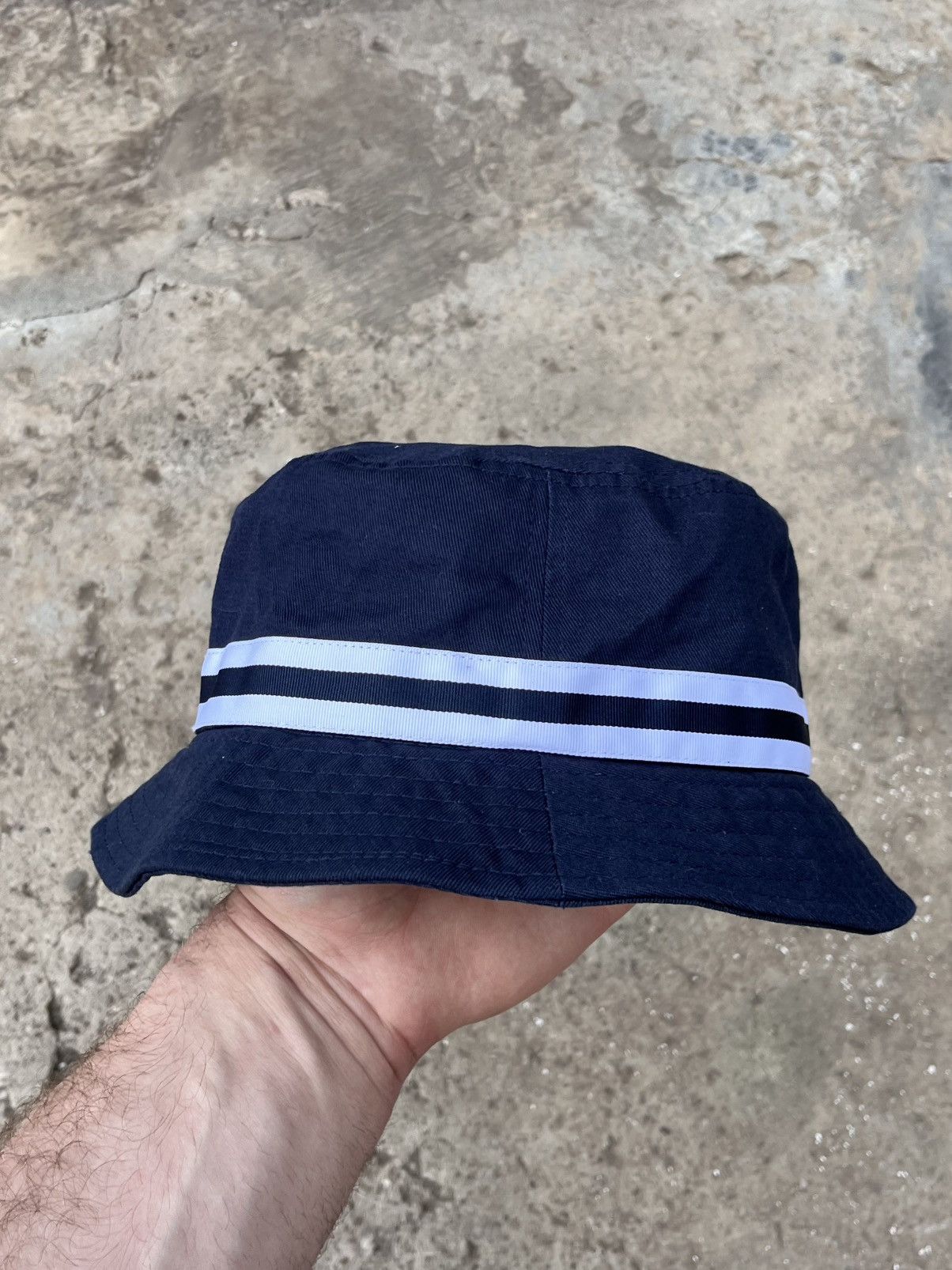 Kangol Vintage Kangol Bucket Hat Blue White Striped Avantgarde Y2K Size 38 - 4 Thumbnail