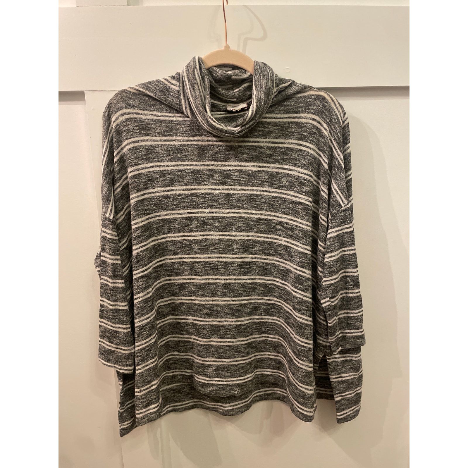Anthropologie Anthropologie Postmark Striped Turtleneck Knit Sweater, S Size S / US 4 / IT 40 - 2 Thumbnail