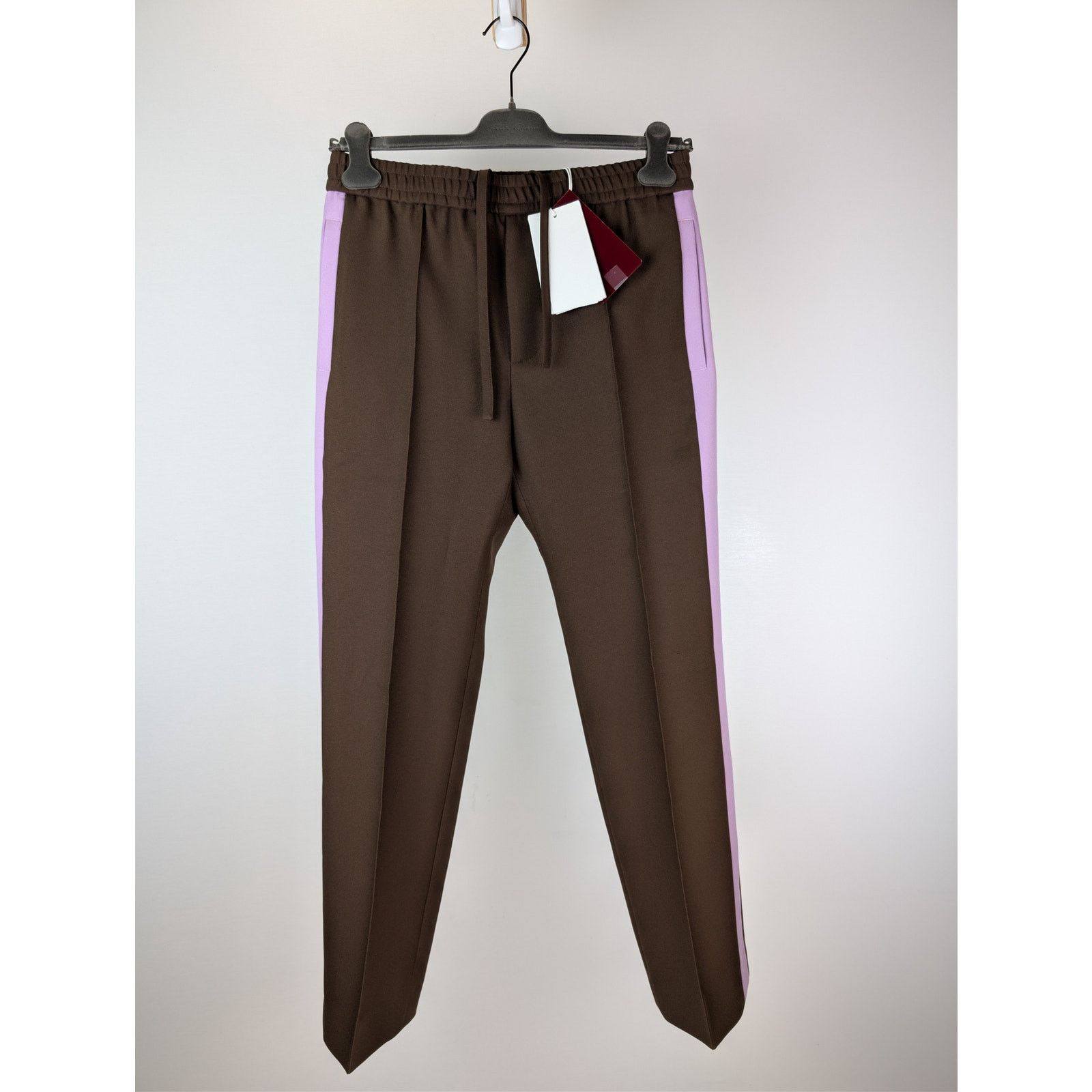 Gucci o1rshd1 Drawstring Fluid Drill Pants in Vanessa Brown / Mix Size US 32 / EU 48 - 1 Thumbnail