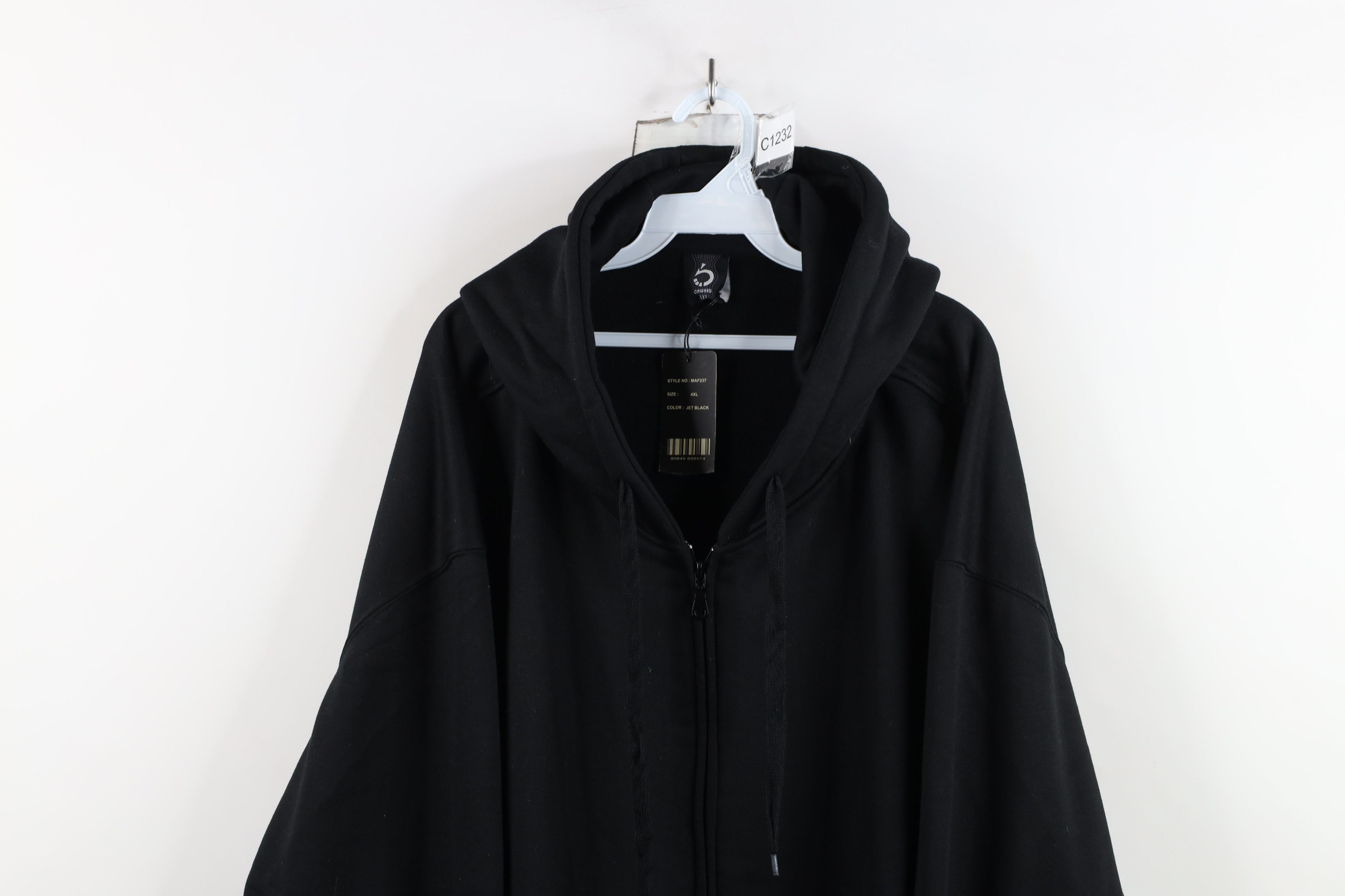 Vintage Deadstock Vintage Y2K Streetwear Full Zip Hoodie Black Size US XXL / EU 58 / 5 - 2 Thumbnail