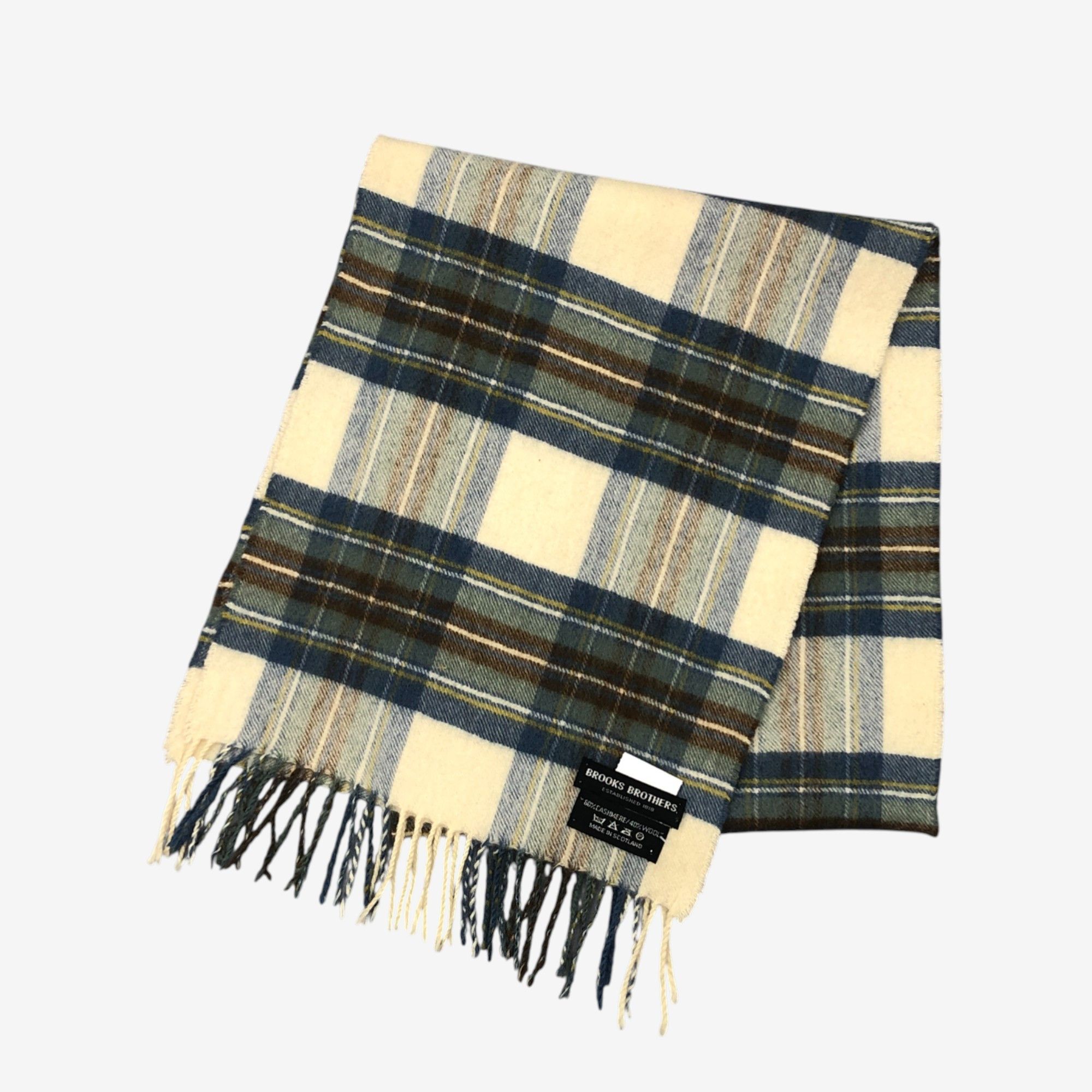 Brooks Brothers Vintage Brooks Brothers Scarf Muffler Wool Plaid Scarves Size ONE SIZE - 3 Thumbnail