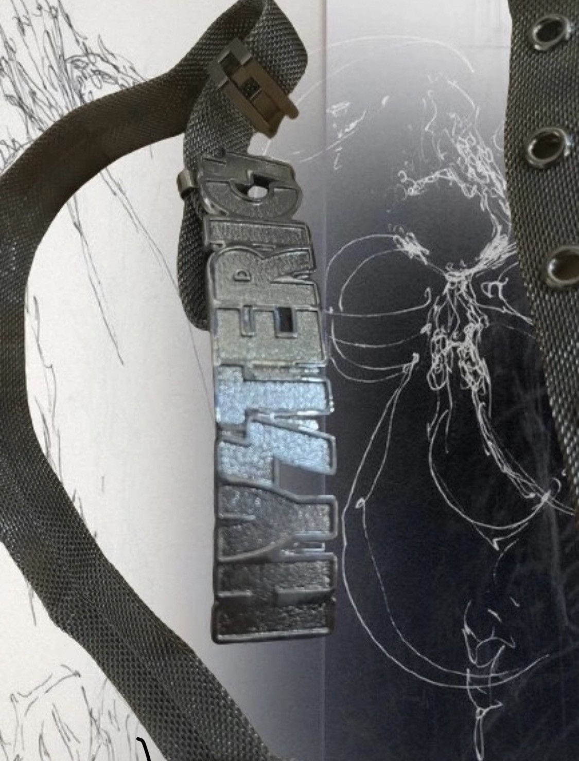 image of Hysteric Glamour Silver Plated Belt, Men's