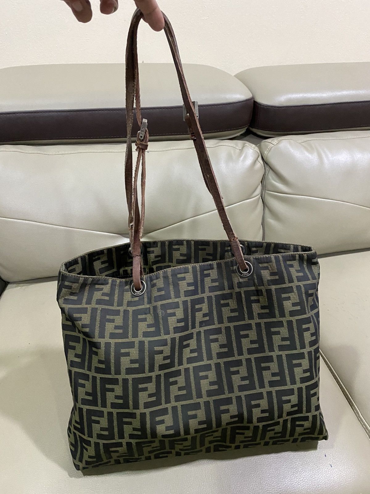 Fendi Authentic Fendi Zucca Monogram Tote Bag Size ONE SIZE - 19 Thumbnail