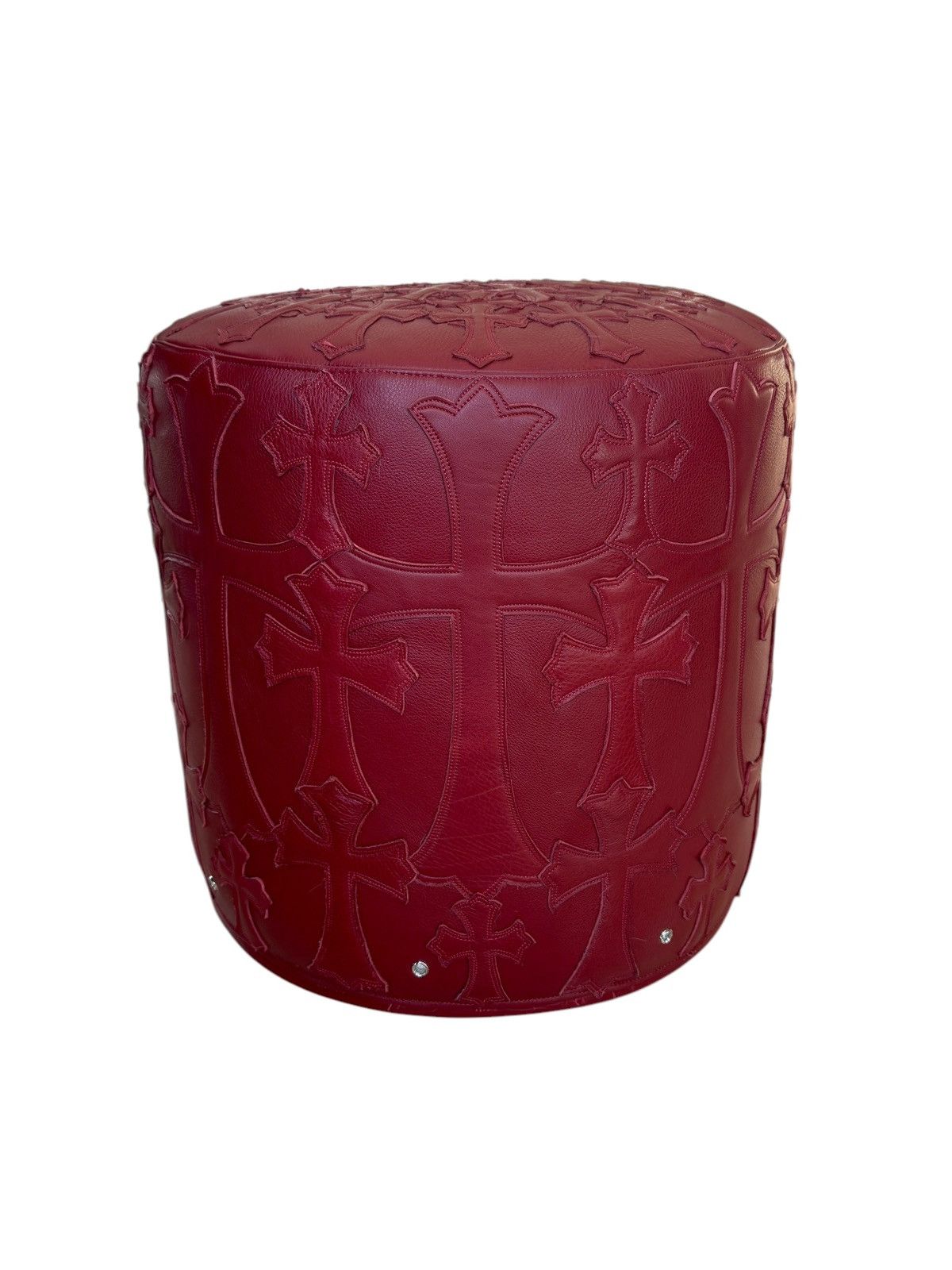 Chrome Hearts Chrome Hearts 1/1 Blood Red Tuffet Ottoman Stool🩸 Size ONE SIZE - 8 Thumbnail