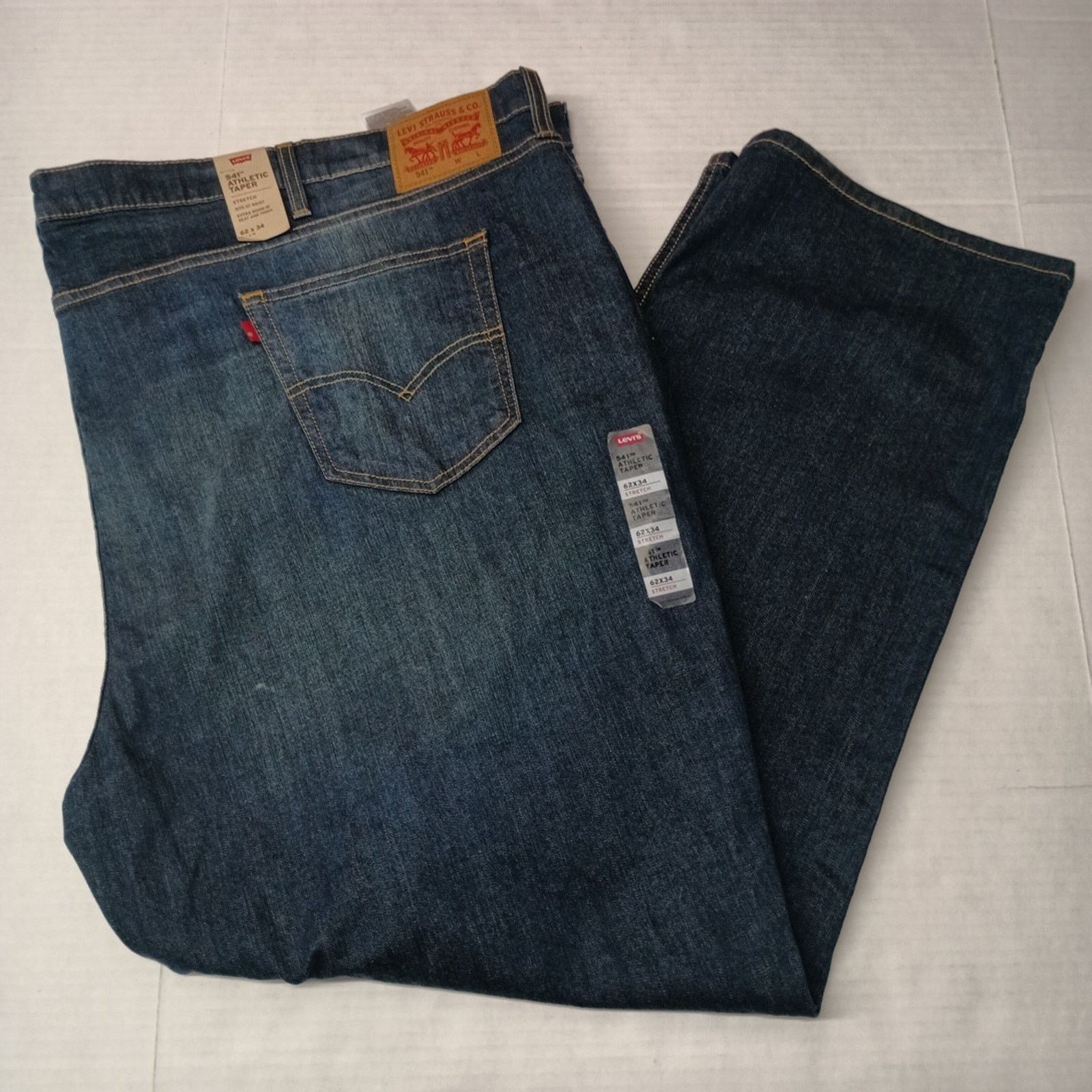 Levi's Levi's 541 Jeans Men's 62x34 Blue Athletic Taper Fit Stretch Size US 44 / EU 60 - 1 Thumbnail
