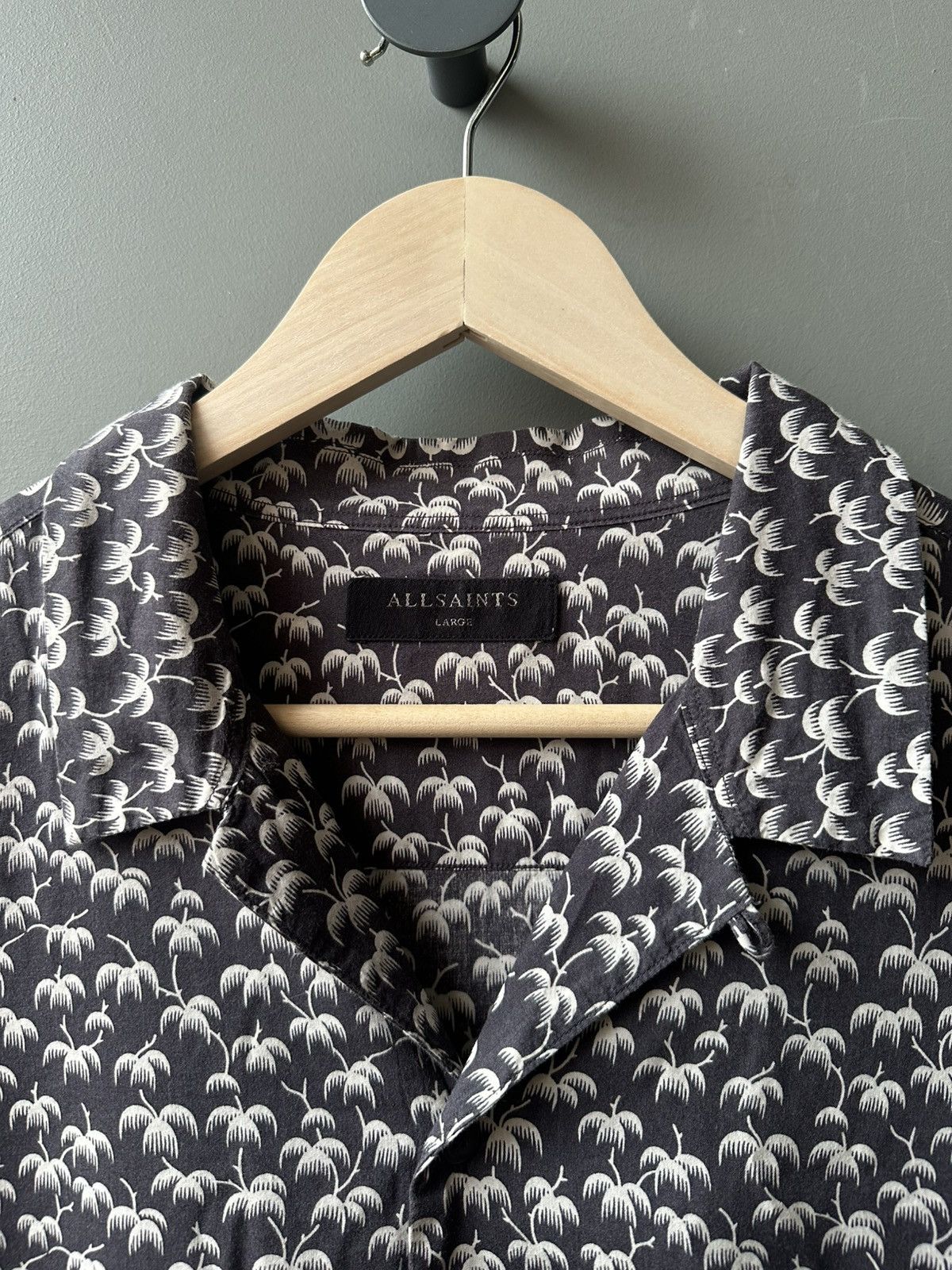 Allsaints Allsaints Salix SS Cotton Viscose Shirt Size L Size US L / EU 52-54 / 3 - 3 Thumbnail