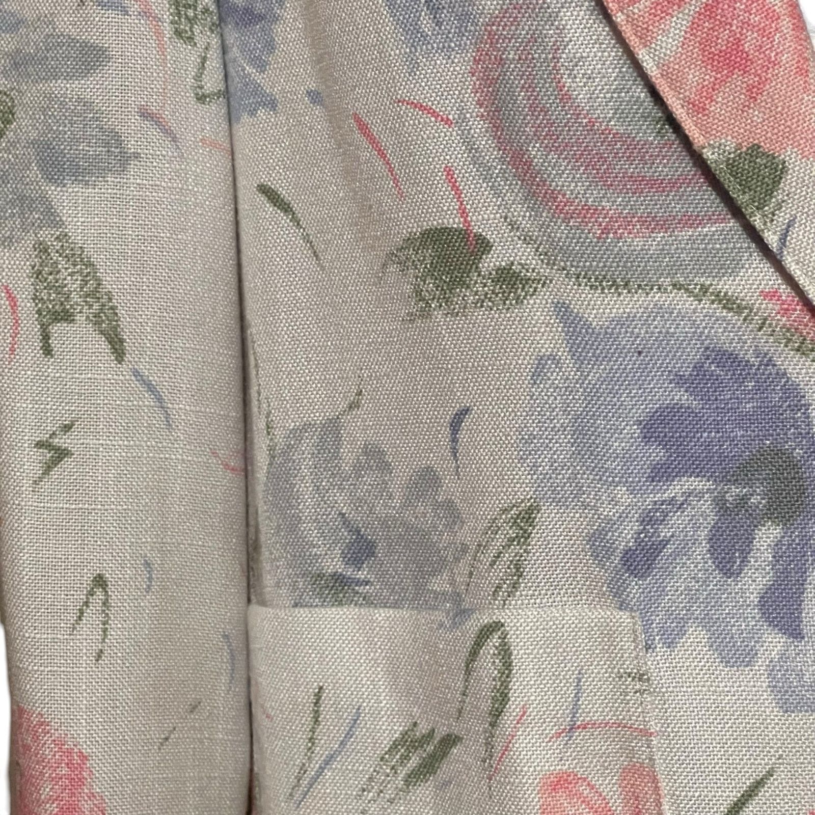 Vintage Vintage 80s Pastel Linen-Look Blazer Russ Petite’s USA MED Size M / US 6-8 / IT 42-44 - 6 Thumbnail