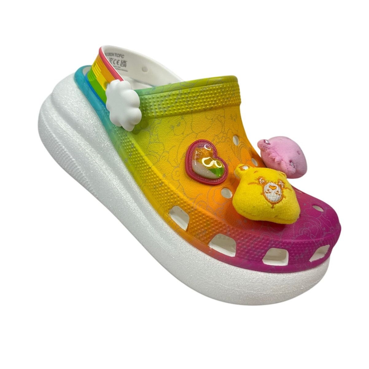 Crocs Classic Crush Clog Care Bears 'Rainbow' M Sz 4/W Sz 6