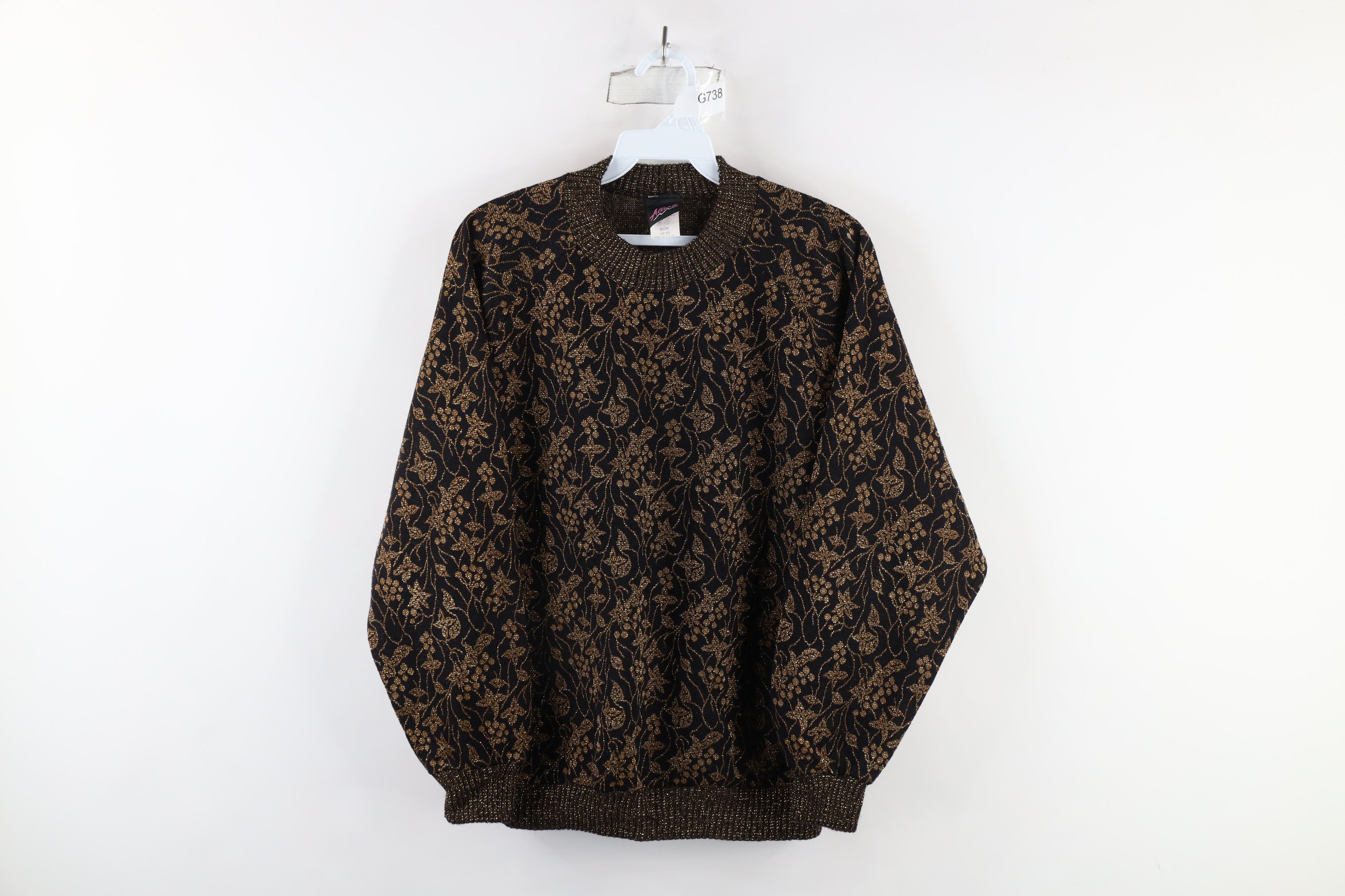 Vintage Vintage 90s Streetwear Knit Flower Crewneck Sweater USA Size M / US 6-8 / IT 42-44 - 1 Thumbnail