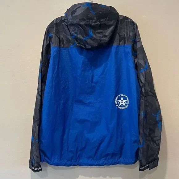 Bape A BATHING APE Blue Jacket Windbreaker deals MEDIUM