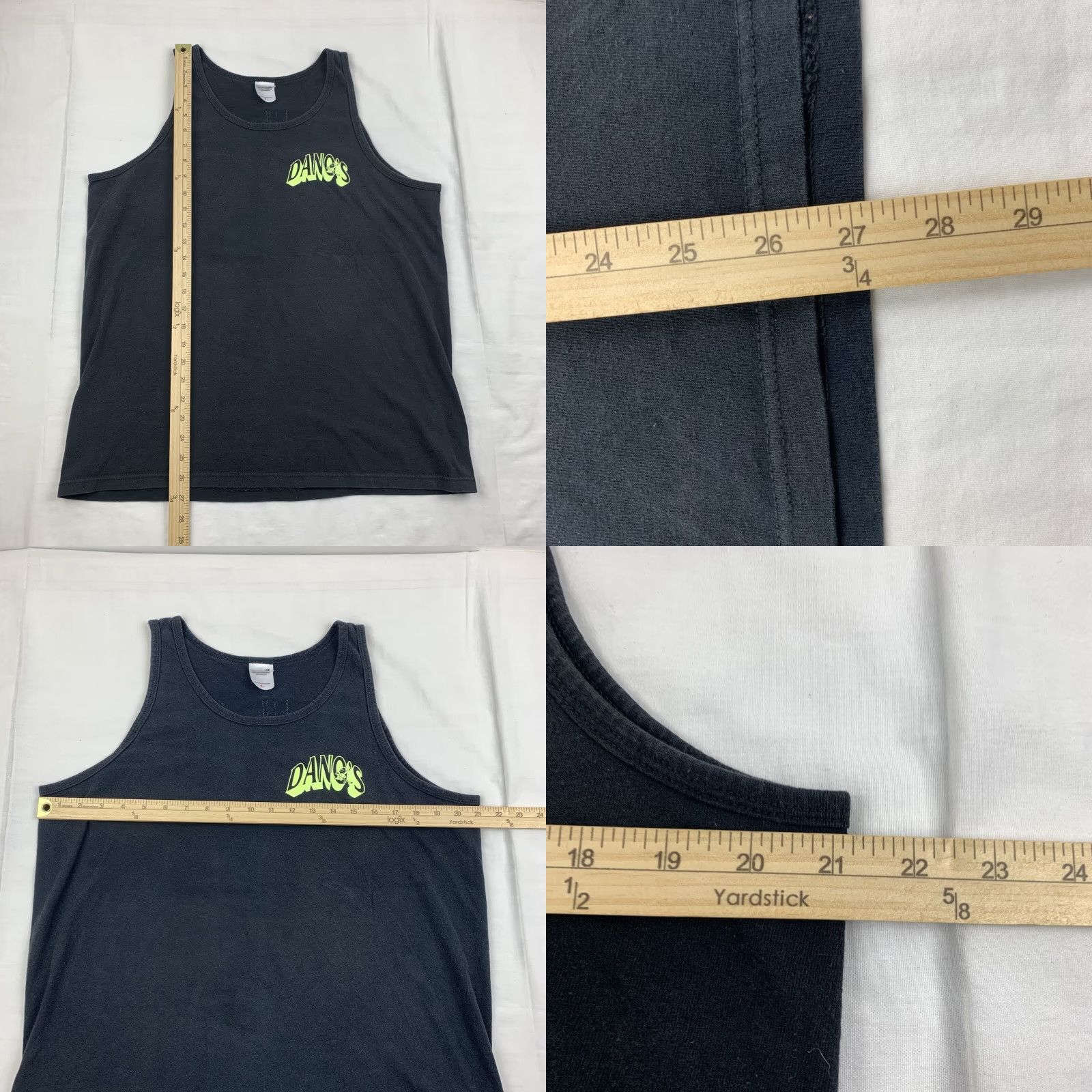 Anvil Danos Hilltop Lounge Tank Top Men L Black Lake Murray Y2K Vintage Tank Top Shirt Adult Large Black Lake Murray Y2K Mens Size US L / EU 52-54 / 3 - 8 Thumbnail