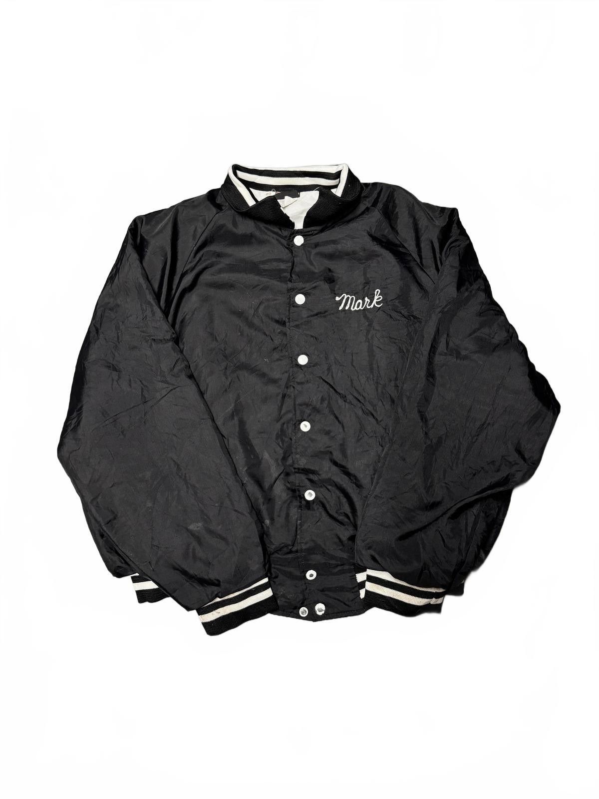 Other Vintage Black Varsity Jacket with Embroidered Mark Size US XL / EU 56 / 4 - 2 Thumbnail
