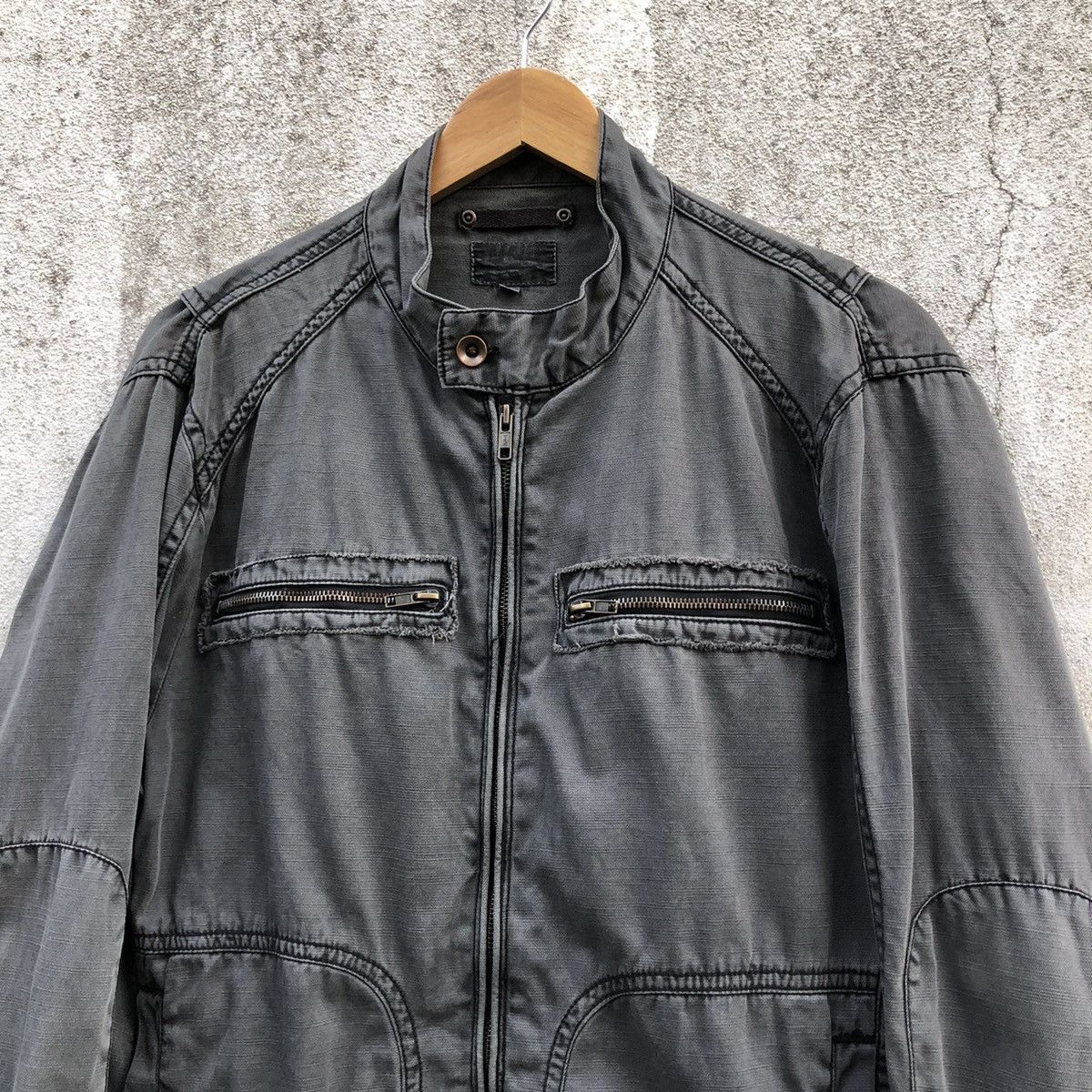 Vintage Stone Head Cotton Khakis Biker Style Jacket Size US L / EU 52-54 / 3 - 4 Thumbnail