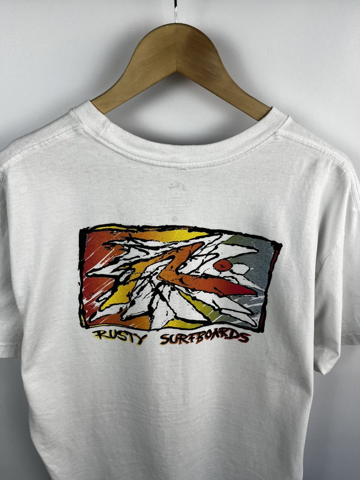 Rusty RUSTY - Mens Splinter T-Shirt - White - Casual Summer Size US L / EU 52-54 / 3 - 5 Thumbnail