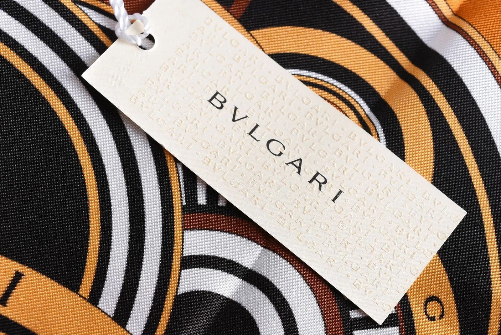 Bvlgari Women's Bvlgari Silk Scarf Square Monogram Logo Print Size ONE SIZE - 2 Thumbnail