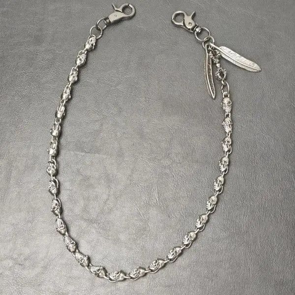 Japanese Brand Japanese Peripheral Skull and Feather Goth Waist Chain Size ONE SIZE - 2 Thumbnail