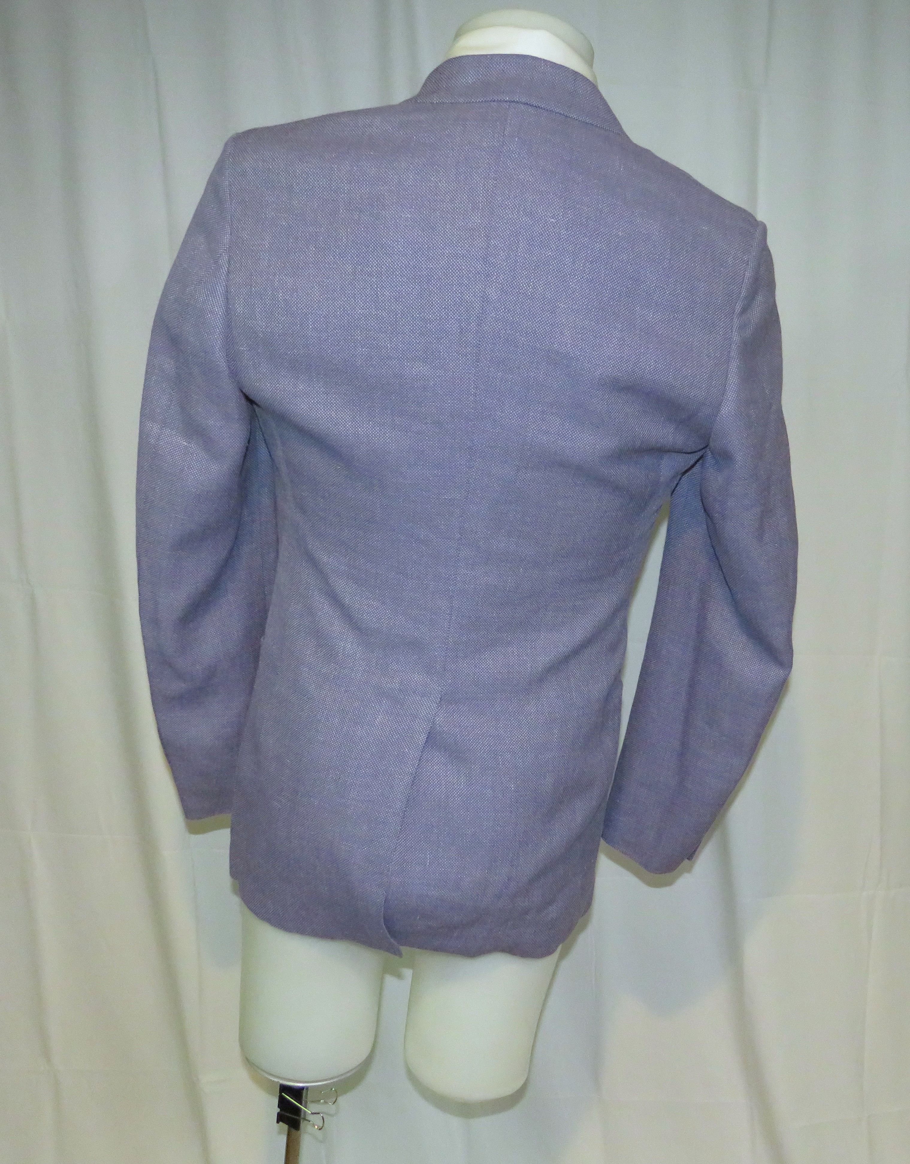 Tom Ford Base S Purple Weave Silk Blend Two Button Blazer 38R NWT Size 38R - 9 Thumbnail