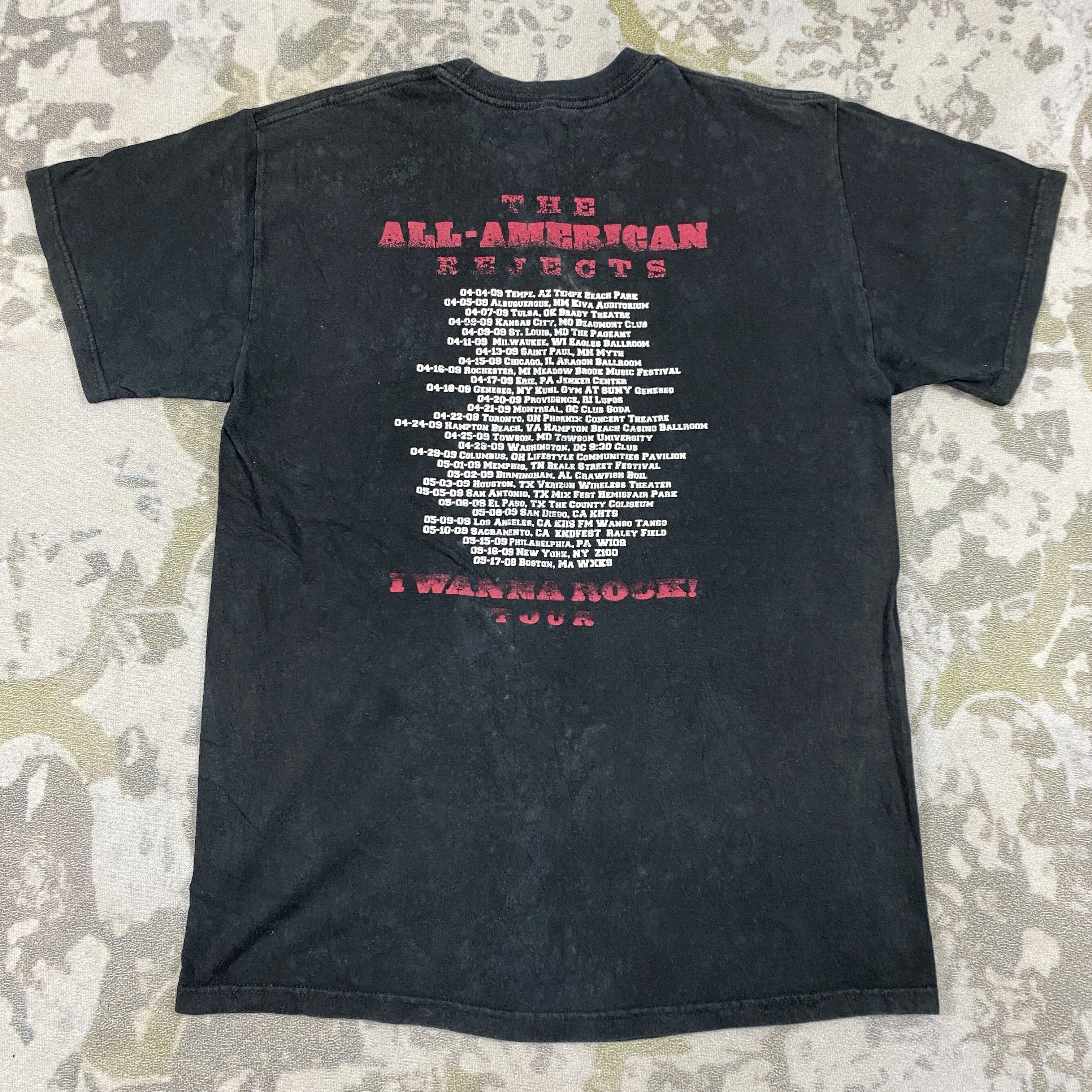 Band Tees Vintage The All American Reject Tour T-shirt -D029 Size US M / EU 48-50 / 2 - 3 Thumbnail