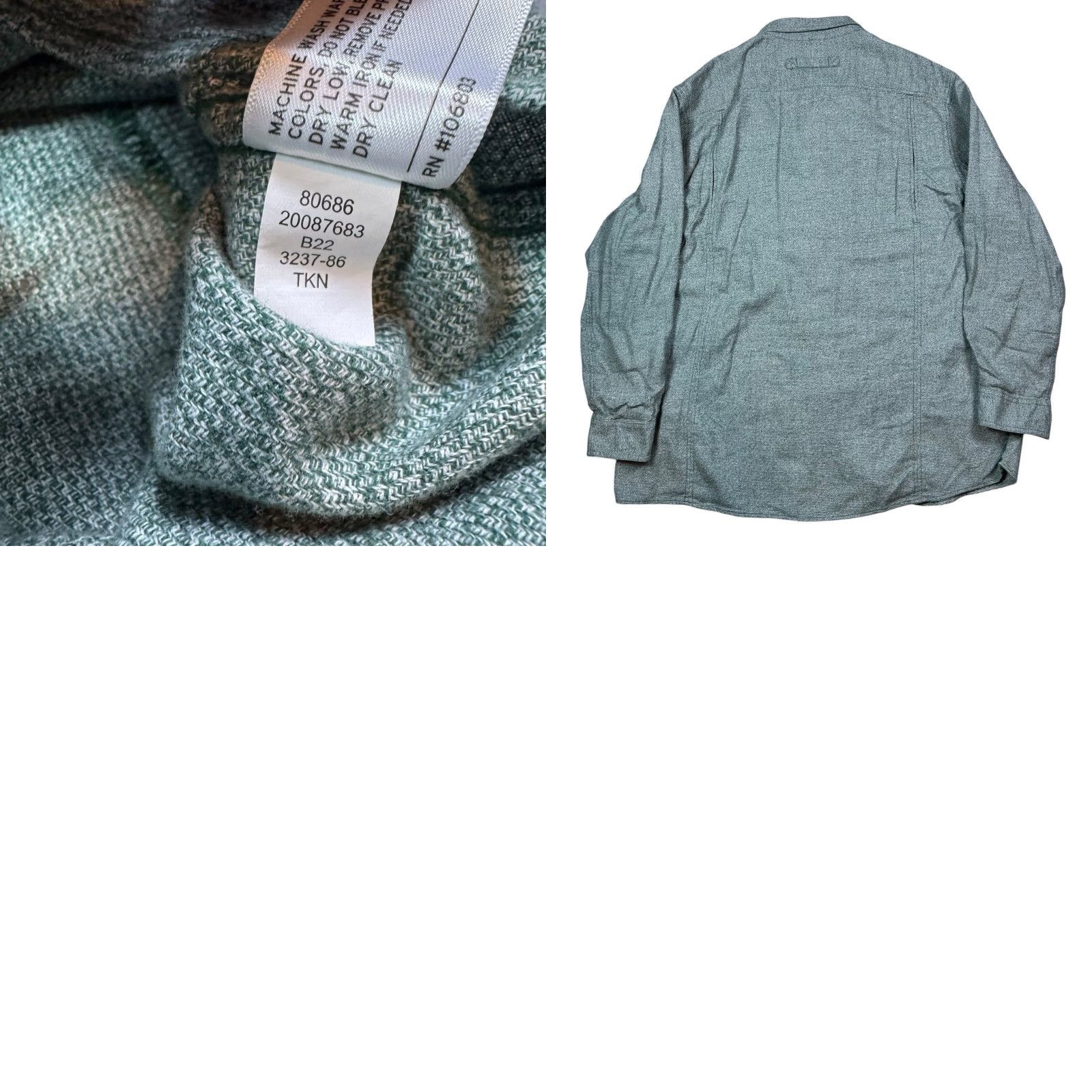 Vintage Duluth Free Swingin Shirt Men's 2XLT Button-Up Collared Long Sleeve Cotton Green Blue Modern Relaxed Twist Button Pockets All Seasons Size US XXL / EU 58 / 5 - 8 Thumbnail