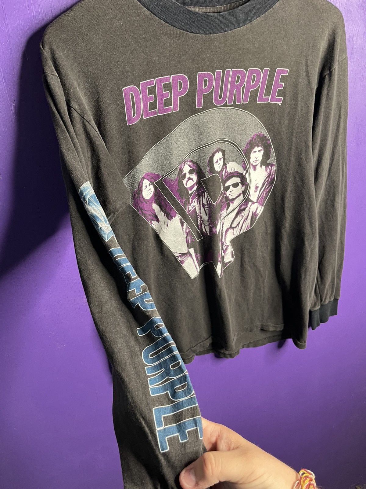 Band Tees × Vintage Vintage 1985 Deep Purple perfect stranger tour long-sleeve Size US M / EU 48-50 / 2 - 3 Thumbnail