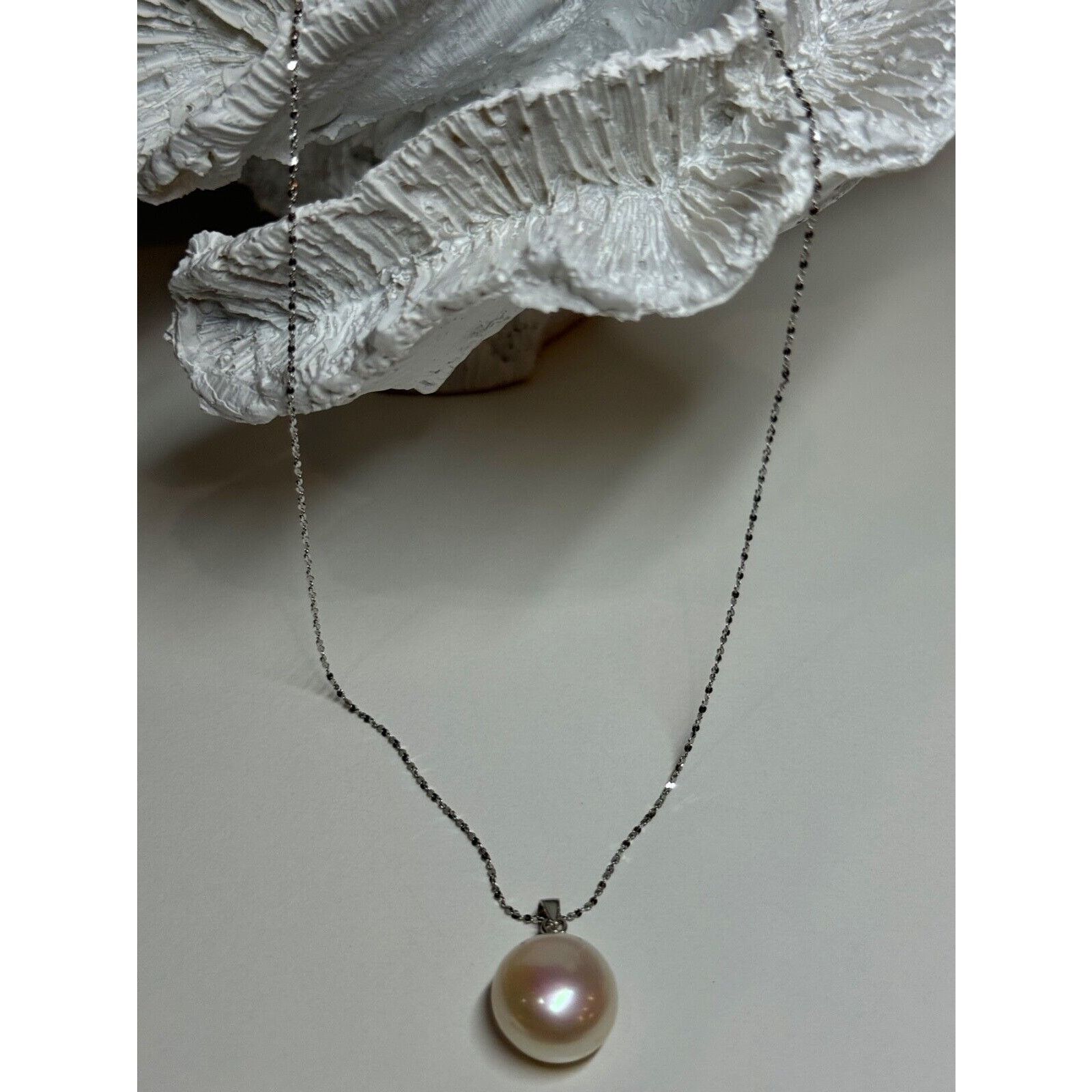 Jewelry 925 STERLING SILVER FRESH WATER PEARL NECKLACE LENGTH 18 In Size ONE SIZE - 11 Thumbnail