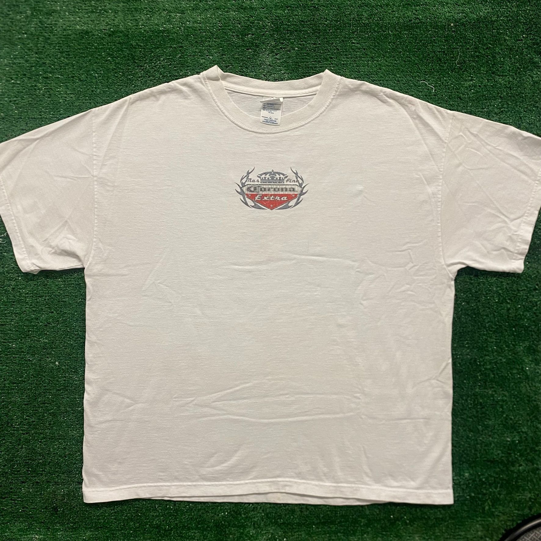 Vintage Vintage 90s Corona Extra Shirt Beach Pin Up Beer Chrome Tee Size US XL / EU 56 / 4 - 5 Thumbnail