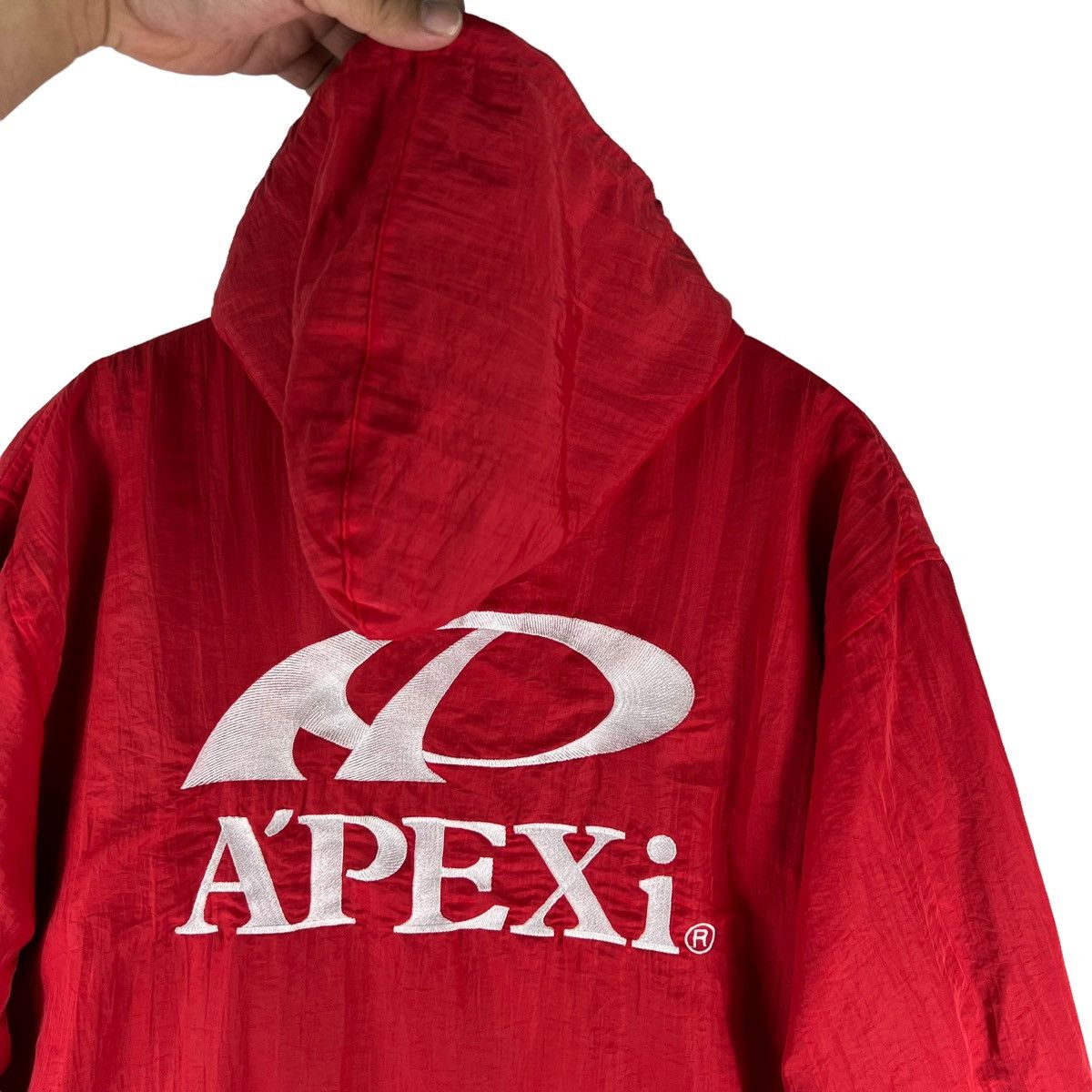 Japanese Brand 🔥VINTAGE LONG JACKET COACH A’PEXI HOODIE BIG LOGO Size US L / EU 52-54 / 3 - 10 Thumbnail