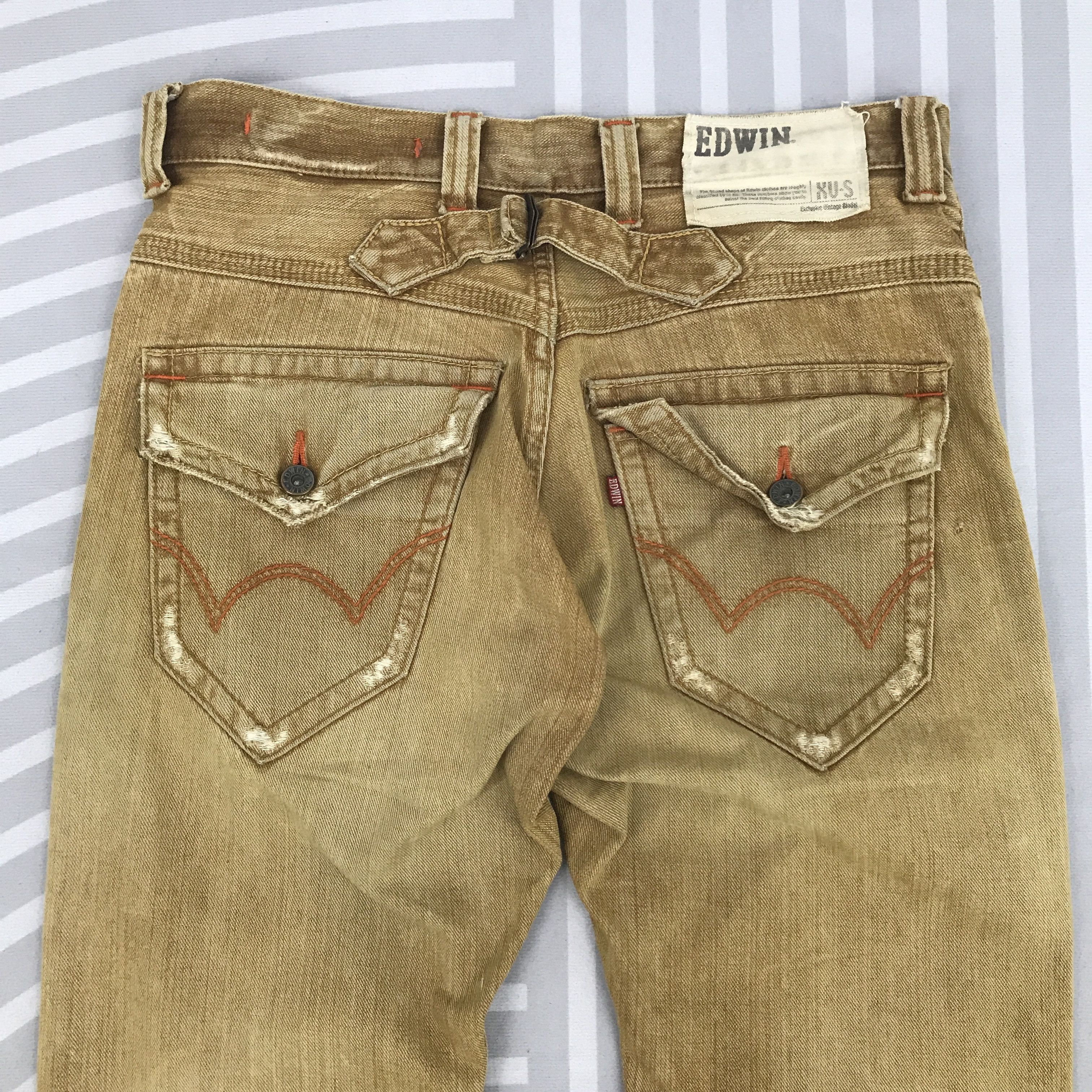 Edwin × Japanese Brand × Vintage Vintage Flare Edwin XV-S Japan Bootcut brown Denim pants Size US 30 / EU 46 - 5 Thumbnail