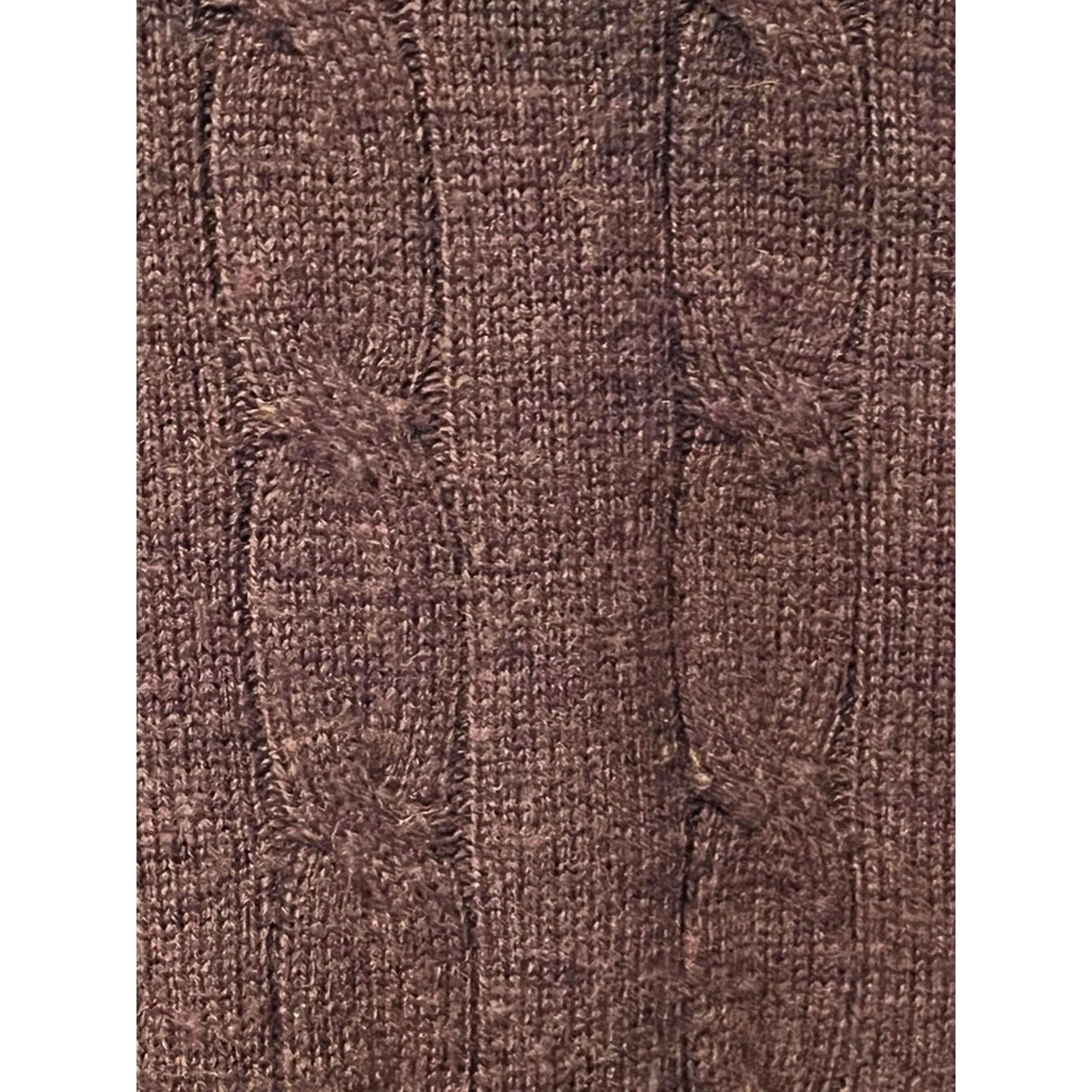 Peter Millar Peter Millar Brown Red Cable Knit Sweater M Luxe Blend Flaw Size US M / EU 48-50 / 2 - 6 Thumbnail