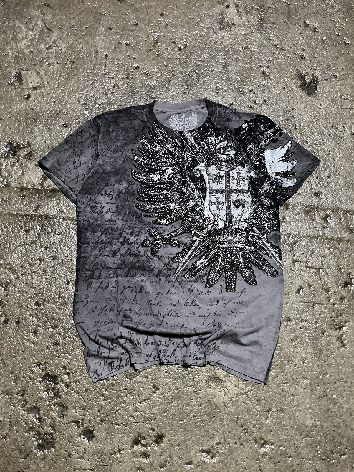 T-shirt Y2K Alien "I Come In Peace" - Taille XL Noir - Occasion Très Bon état - Style Grunge